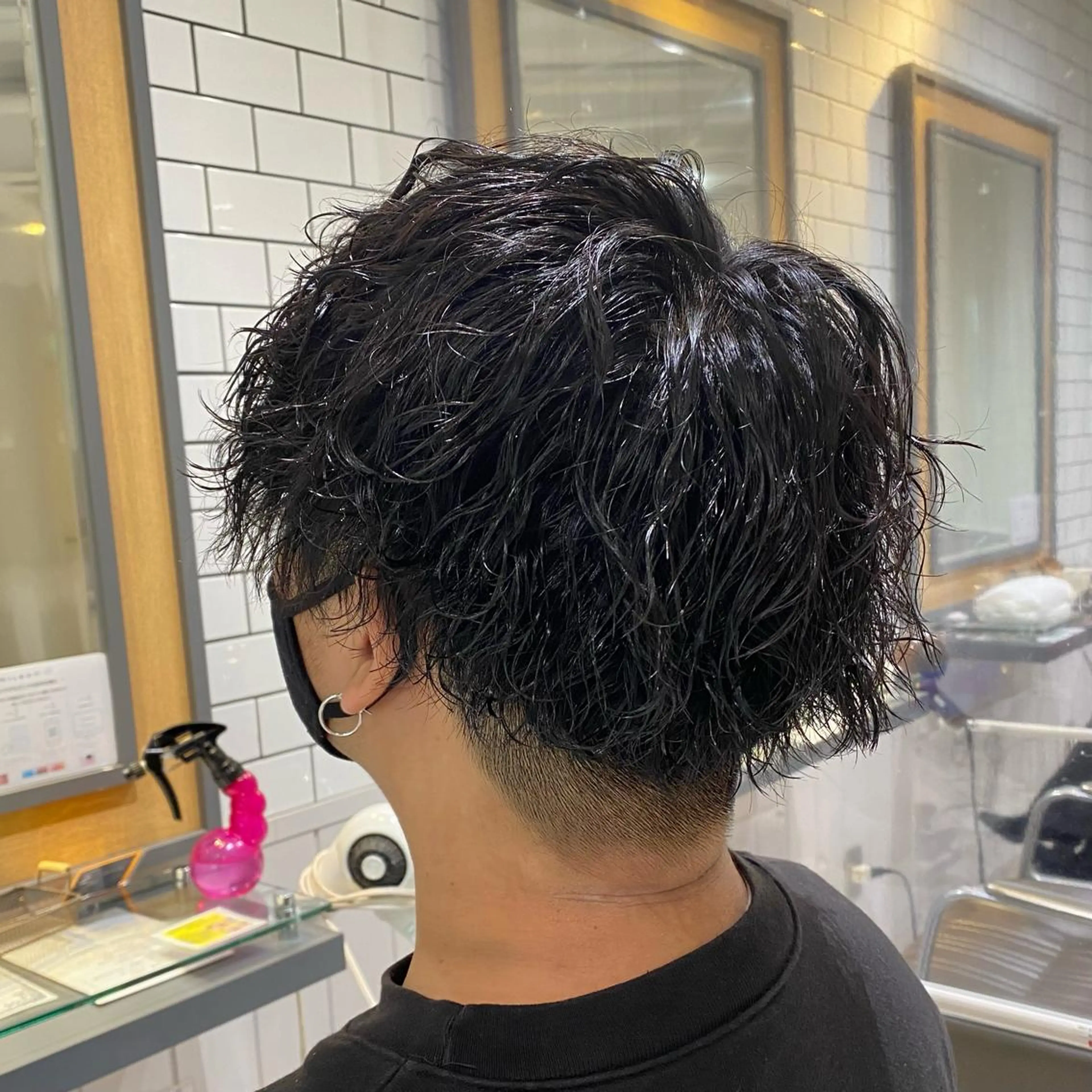 メンズ メンズパーマ メンズスパイラルパーマ カット パーマ 神奈川大学最寄り白楽 三本松巧のヘアスタイル