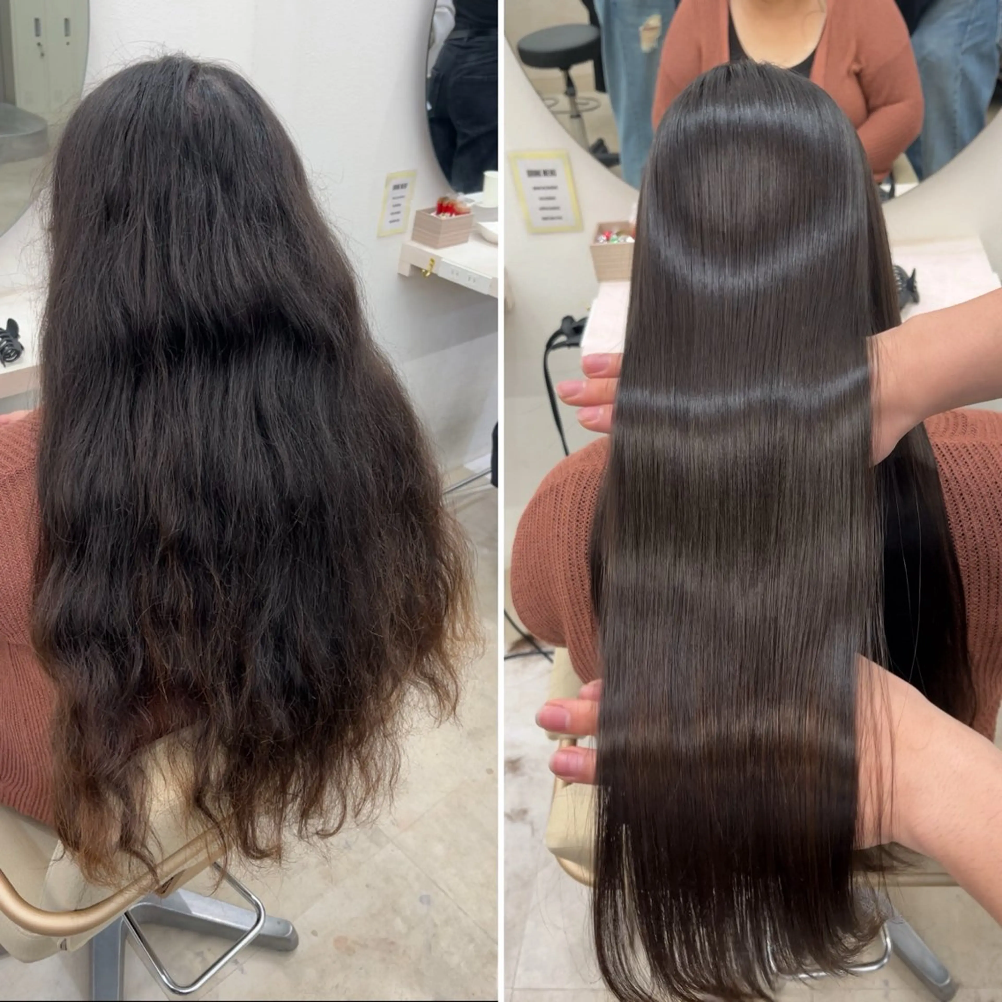 ロング カット ヘアカラー 縮毛矯正 トリートメント 【髪質改善】縮毛矯正 /core梅田/西尾のヘアスタイル