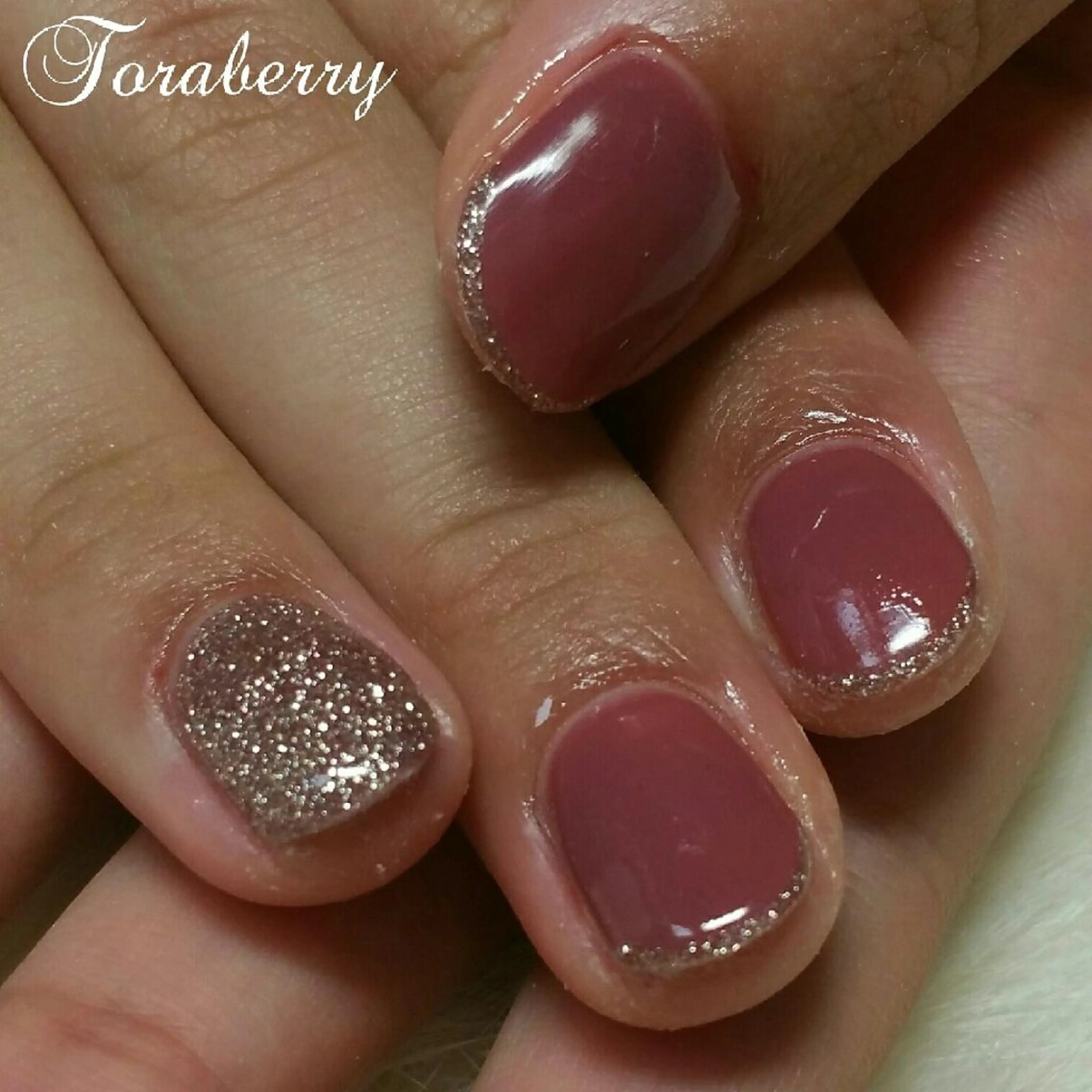 ネイル ラメ(グリッター) ハンドネイル ネイリスト なつみのネイルデザイン