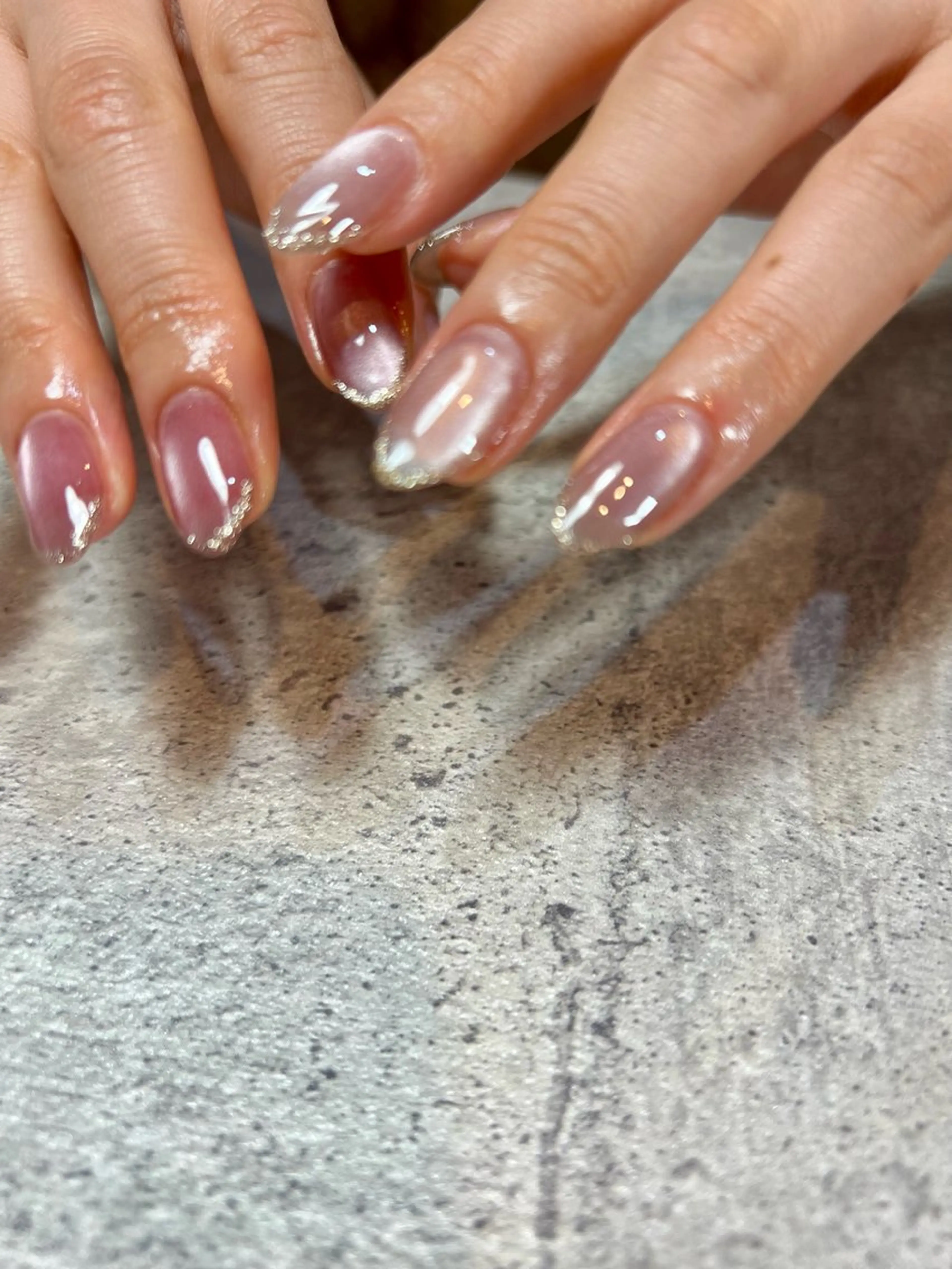 ネイル フレンチネイル 氷ネイル・うるうるネイル キラキラネイル マグネットネイル ハンドネイル nail salon y＋のネイルデザイン