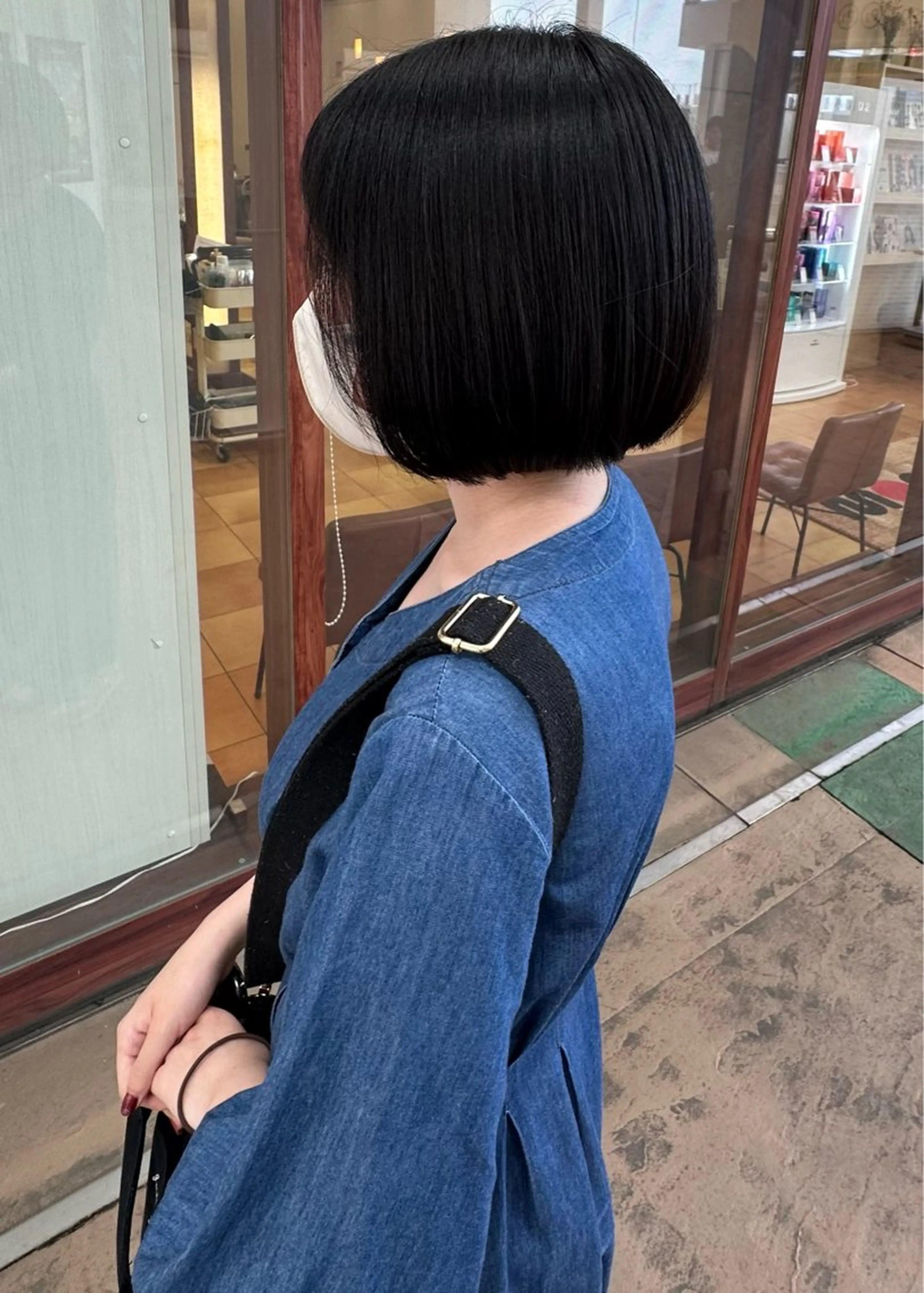 ミディアム カット トリートメント ヘッドスパ パーマボブ/丸みボブ /くせ毛/とういのヘアスタイル