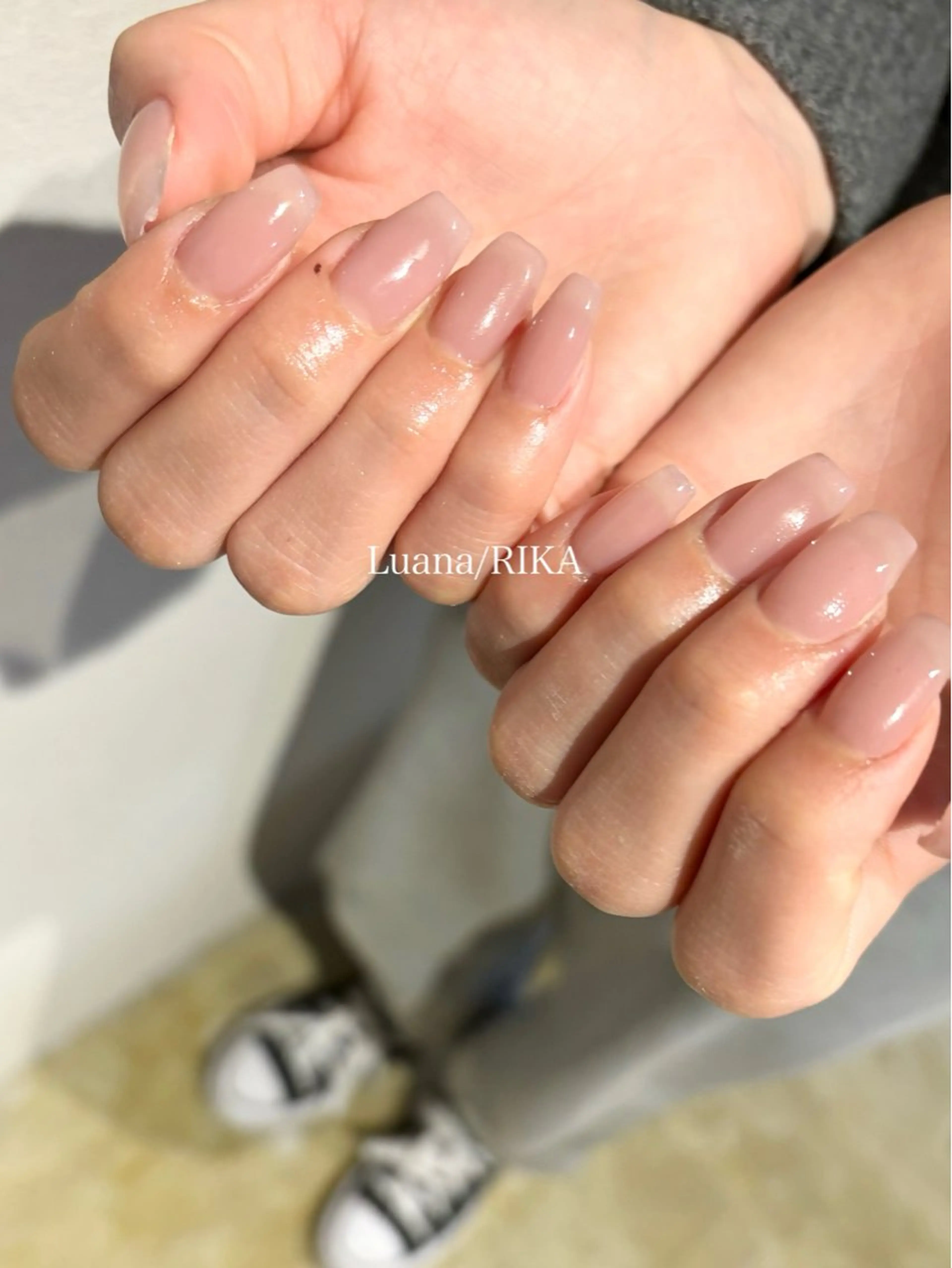 ネイル ワンカラーネイル ハンドネイル Nail Salon Luana Rikaのネイルデザイン