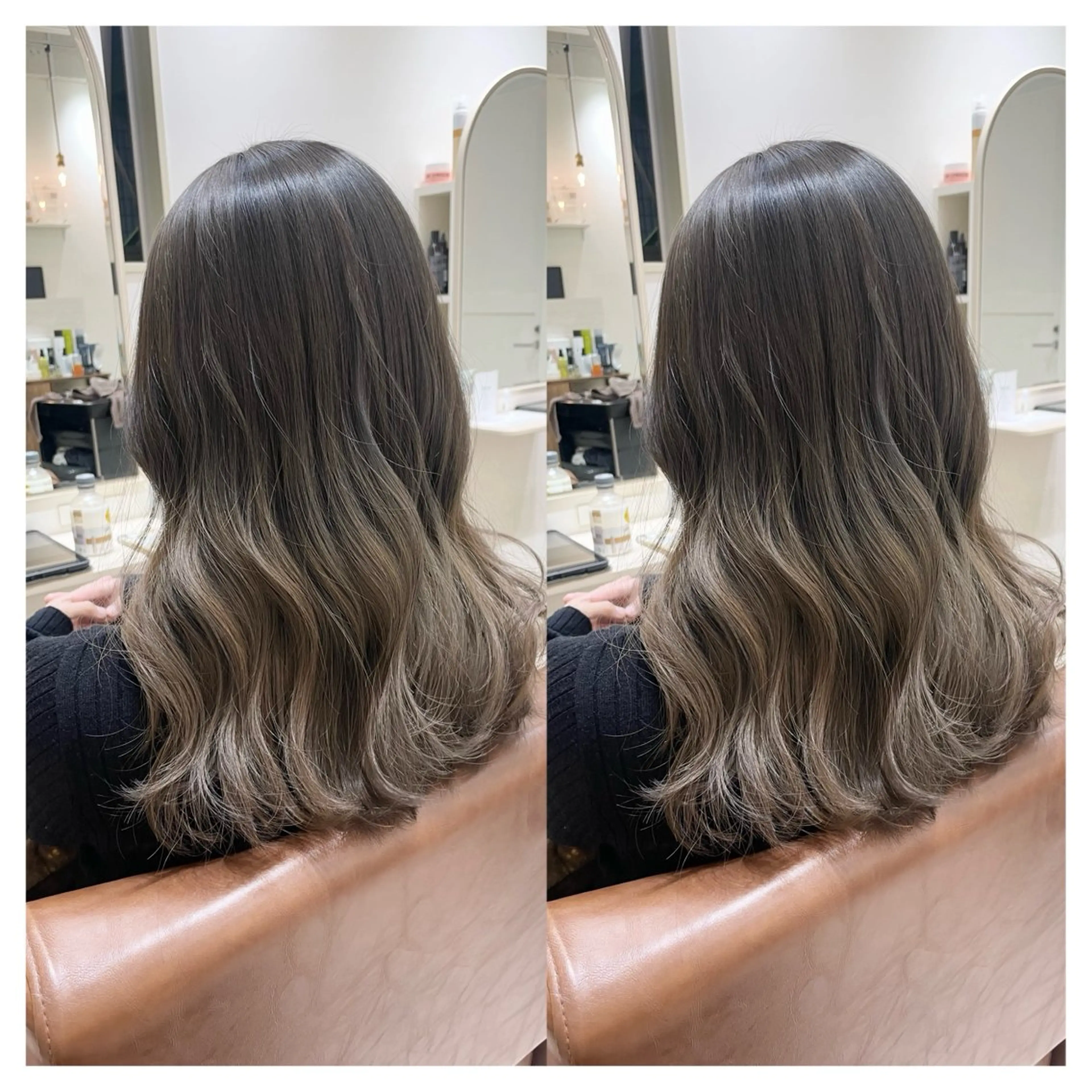 セミロング カラー カット ヘアカラー トリートメント 村山 茉衣のヘアスタイル