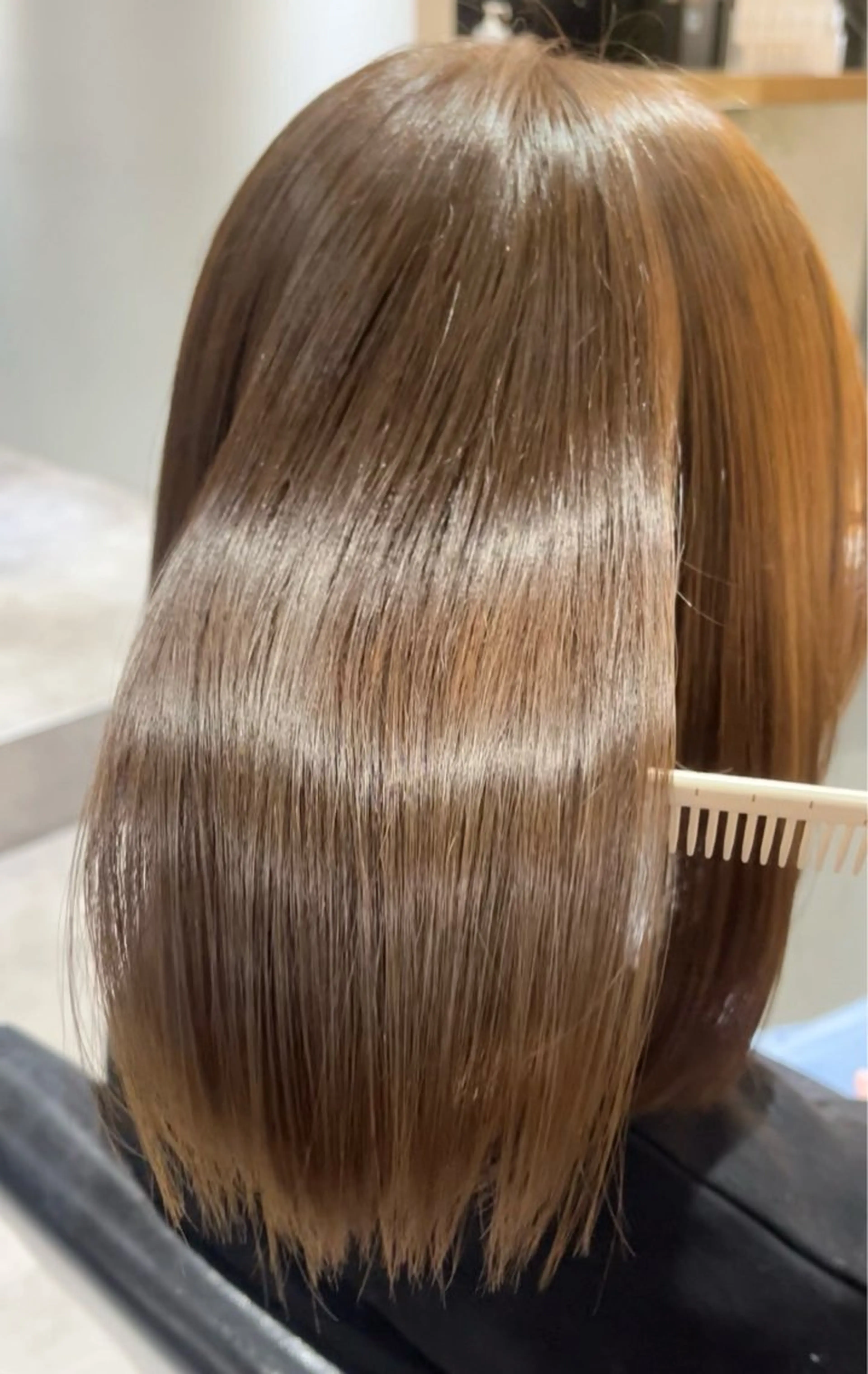 カラー ベージュカラー ブリーチ ダブルカラー ブリーチなしカラー オレンジ ヘアカラー ユイ🎀カットモデル 透明感カラーのヘアスタイル