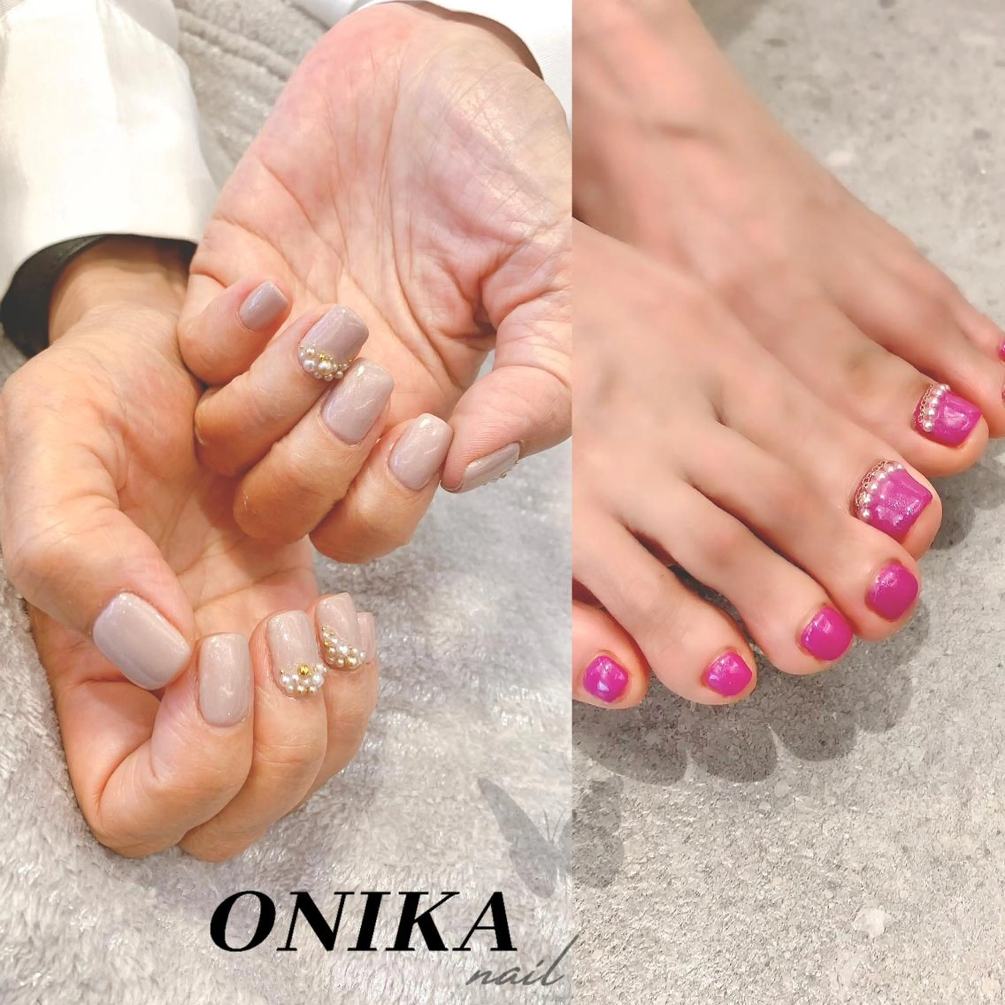 ネイル アートネイル 長さ出し フットネイル ジェルネイル グリーン ONIKA Nail 青山通り店所属・ONIKAnail 青山通り店のネイルデザイン