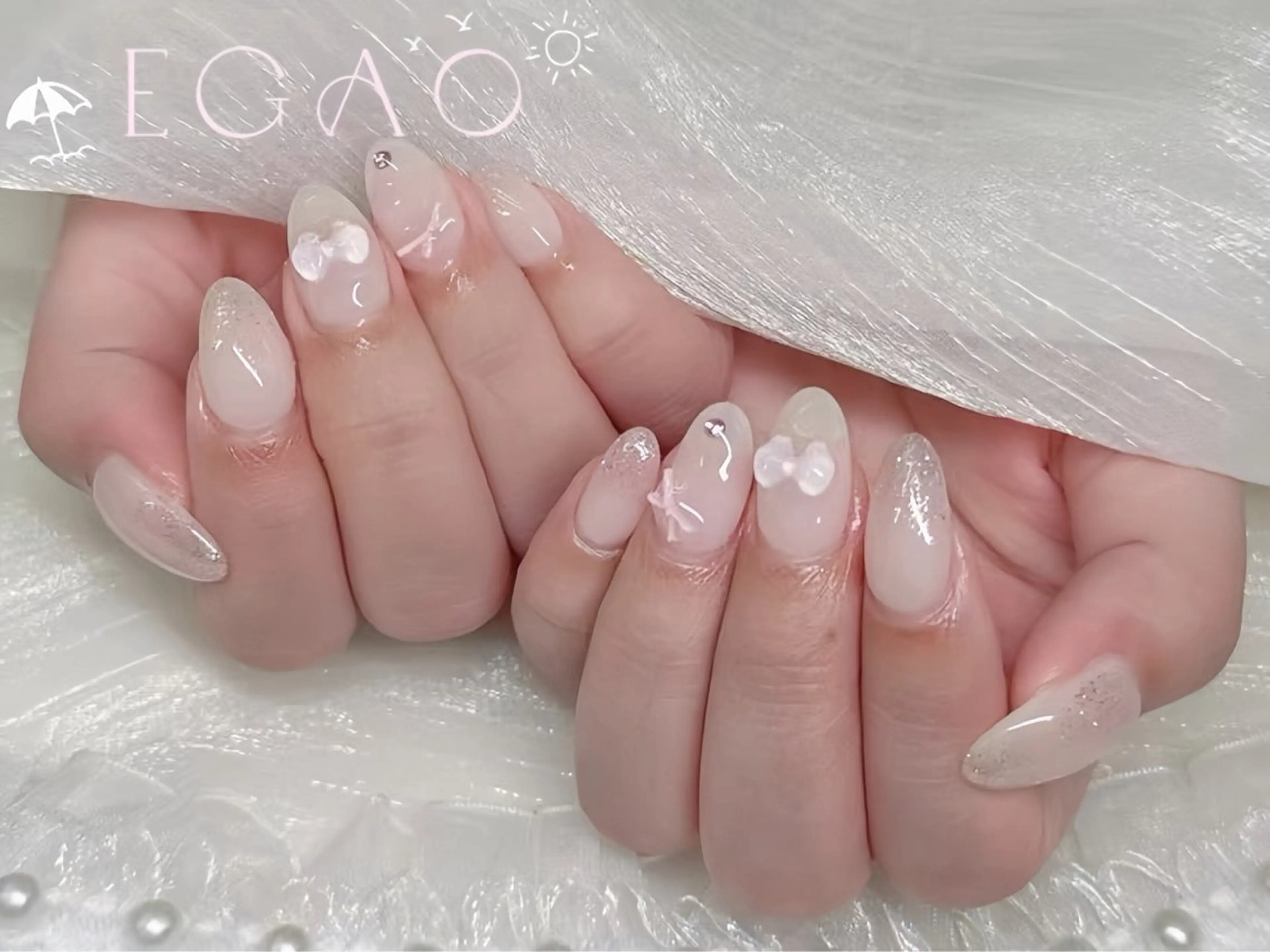 ネイル アートネイル フットネイル フレンチネイル ジェルネイル グラデーション Egao Nail Salonのネイルデザイン