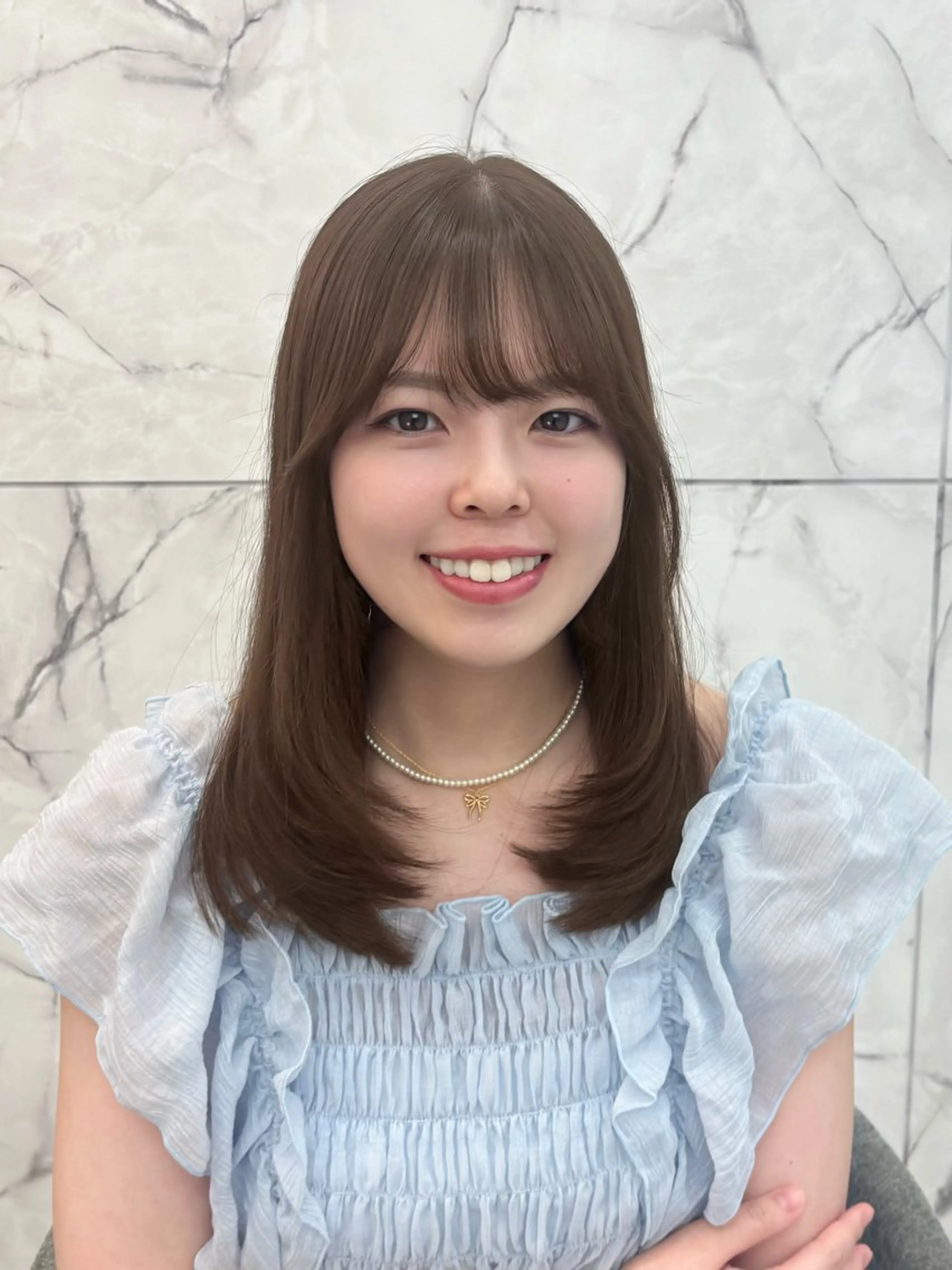 ミディアム カット トリートメント mei / 艶カラー / ボブ ミディアムのヘアスタイル