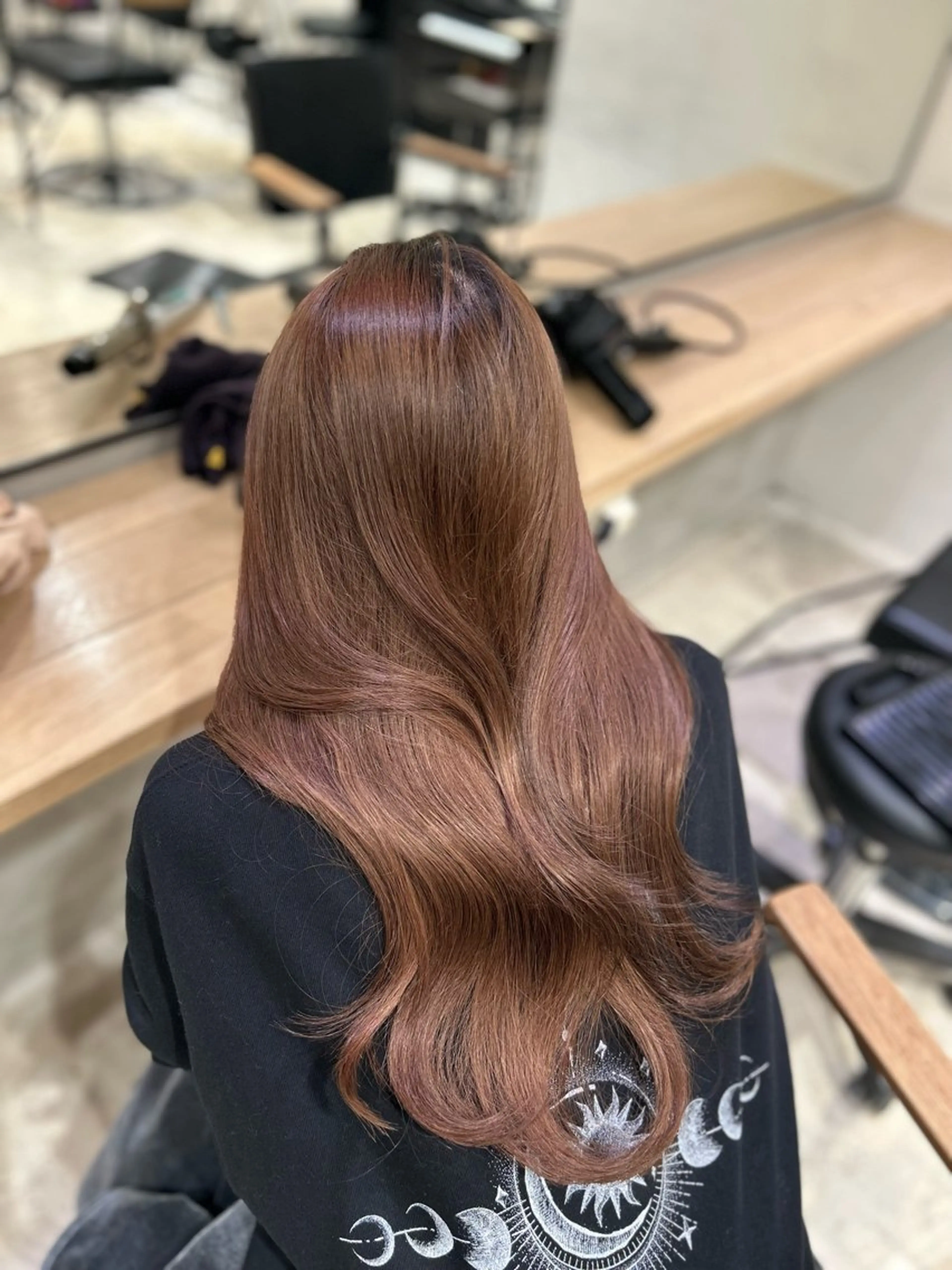 ロング 女性らしいモテヘア 韓国ヘアhikariのヘアスタイル