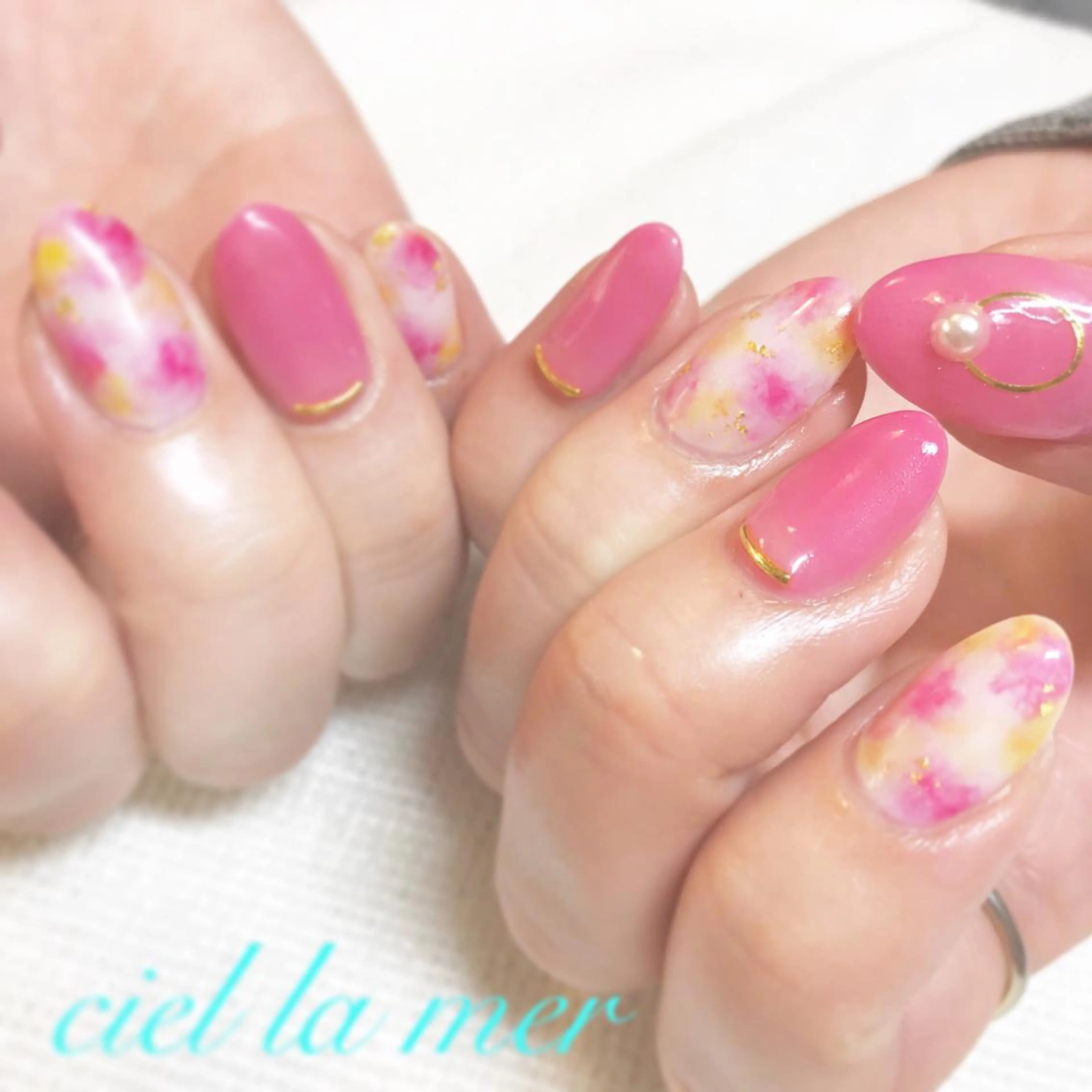 ネイル ハンドネイル フットネイル ciel la merのネイルデザイン