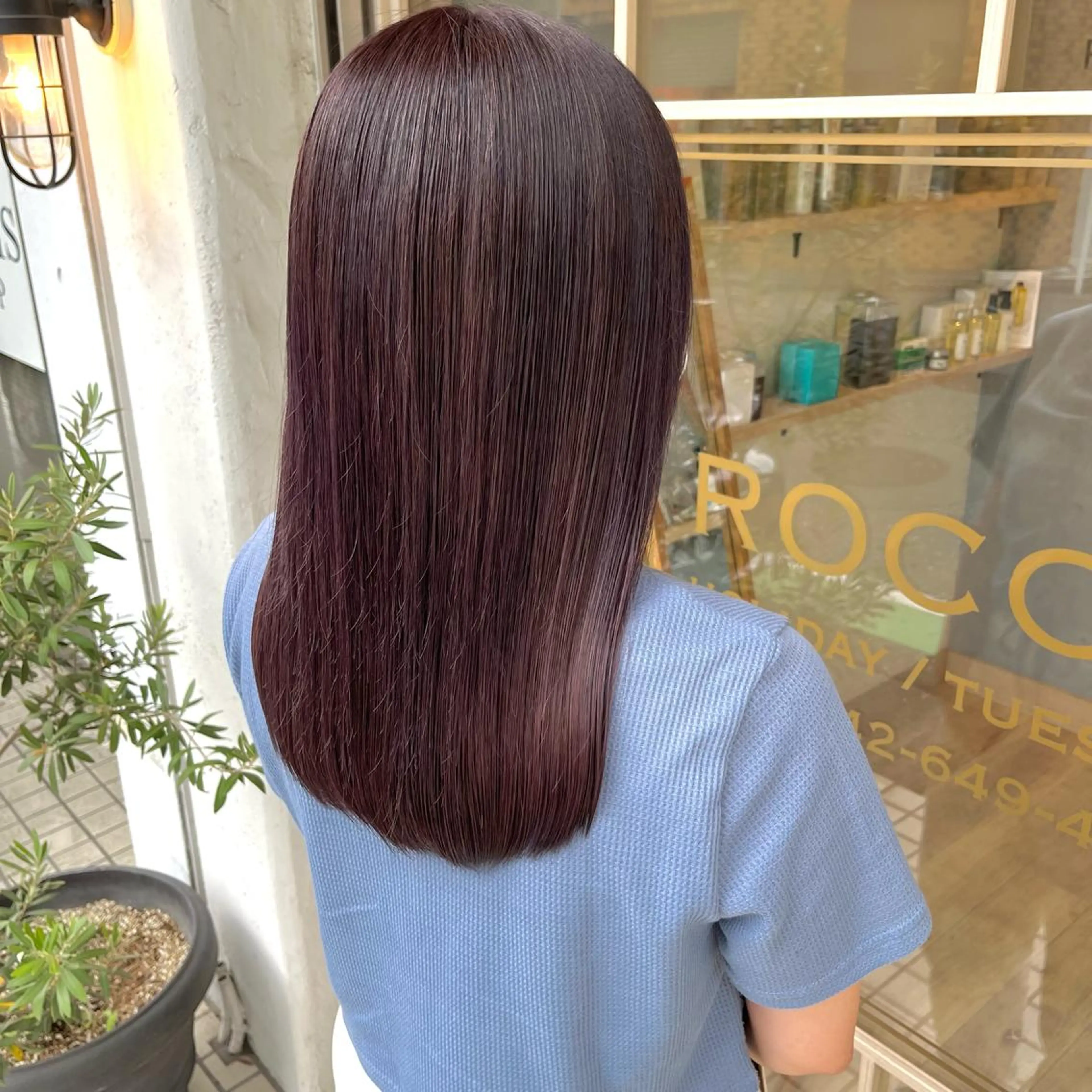 セミロング カラー ブラウンカラー ピンクカラー ピンクブラウン ヘアカラー mai ROCCO3rdのヘアスタイル