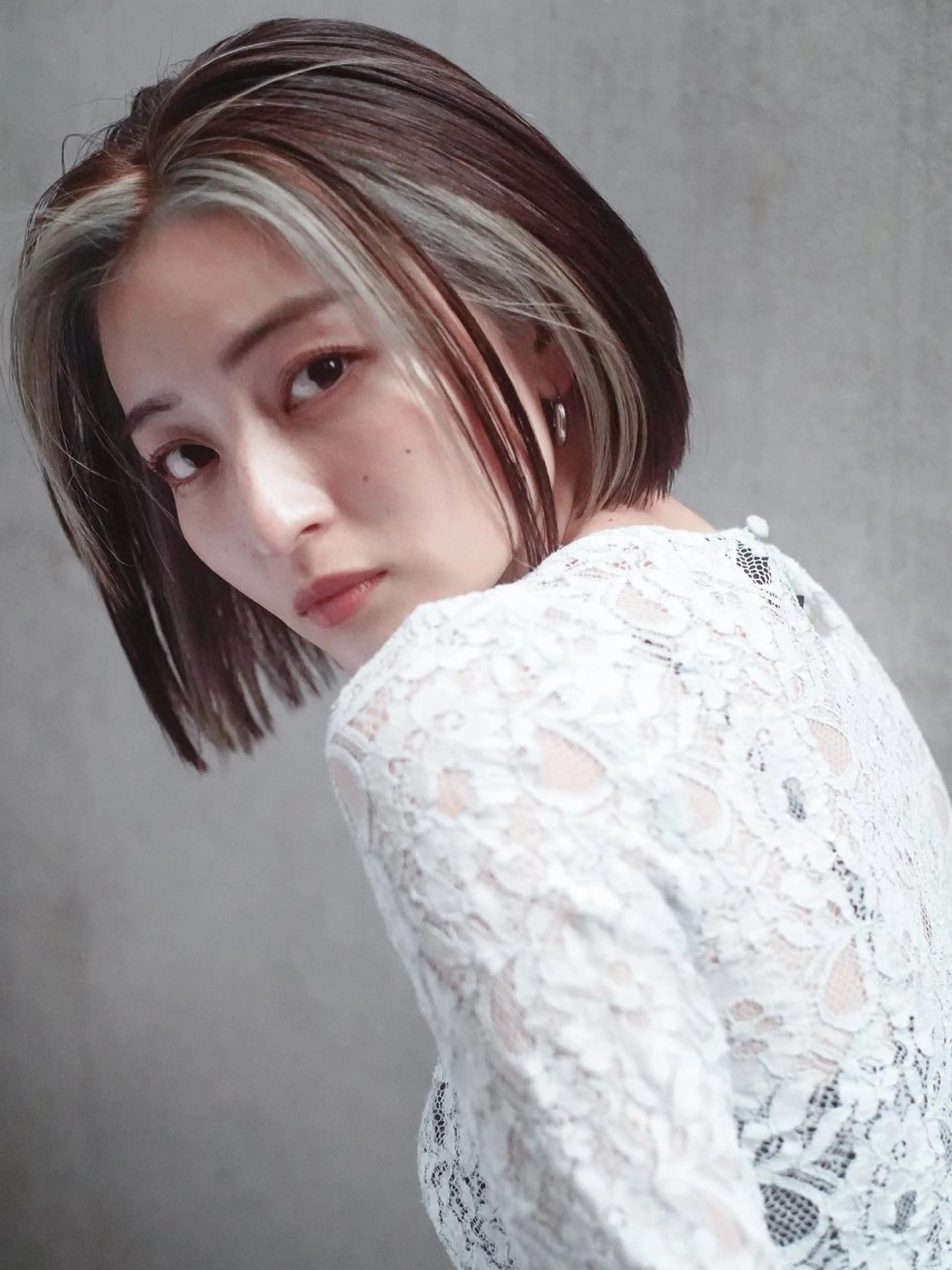 ミディアム カラー 似合わせカット 色気レイヤーカット 大和健生のヘアスタイル