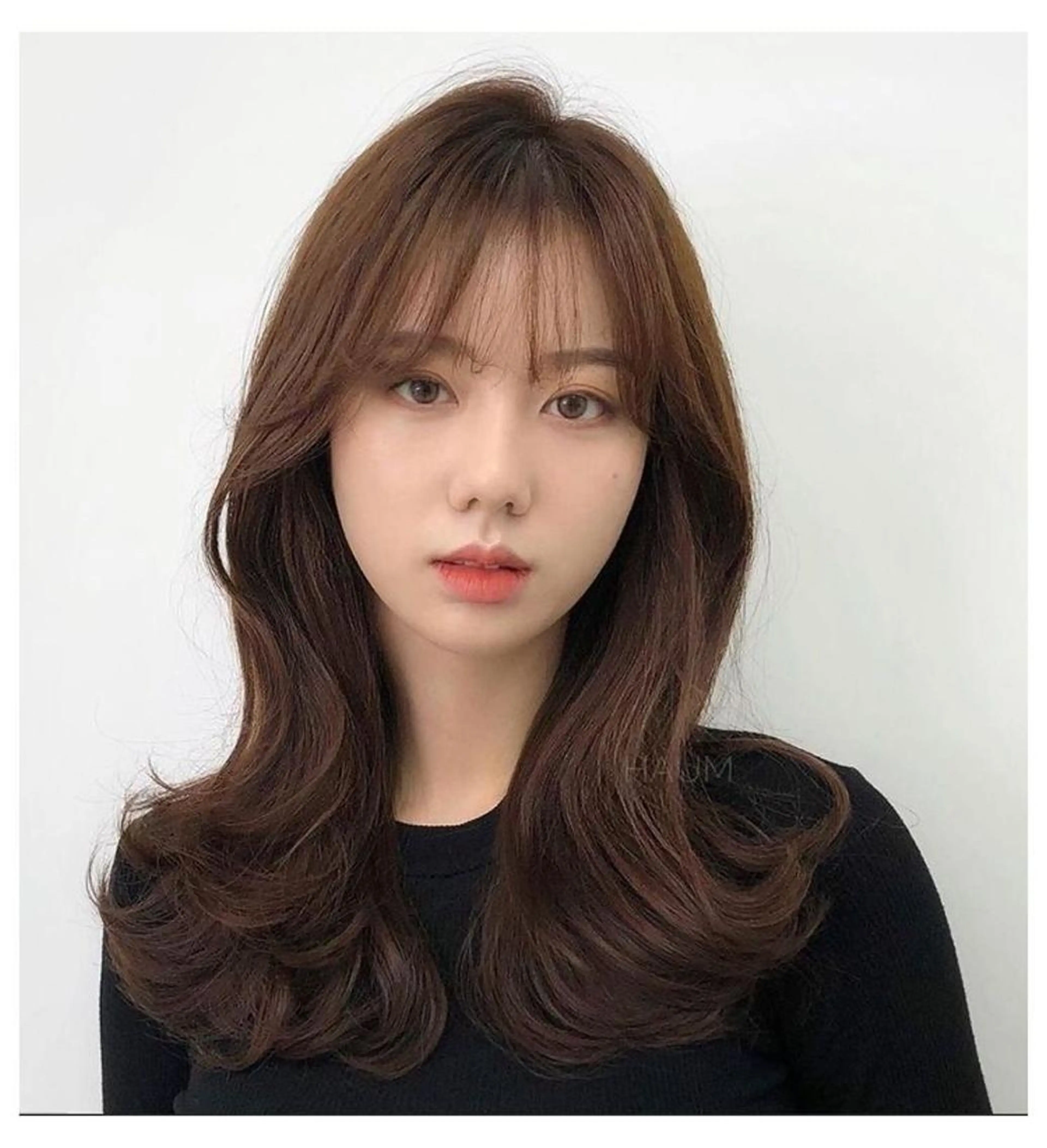セミロング カラー 韓国風×透明感カラー 髪質改善オタベシンヤのヘアスタイル