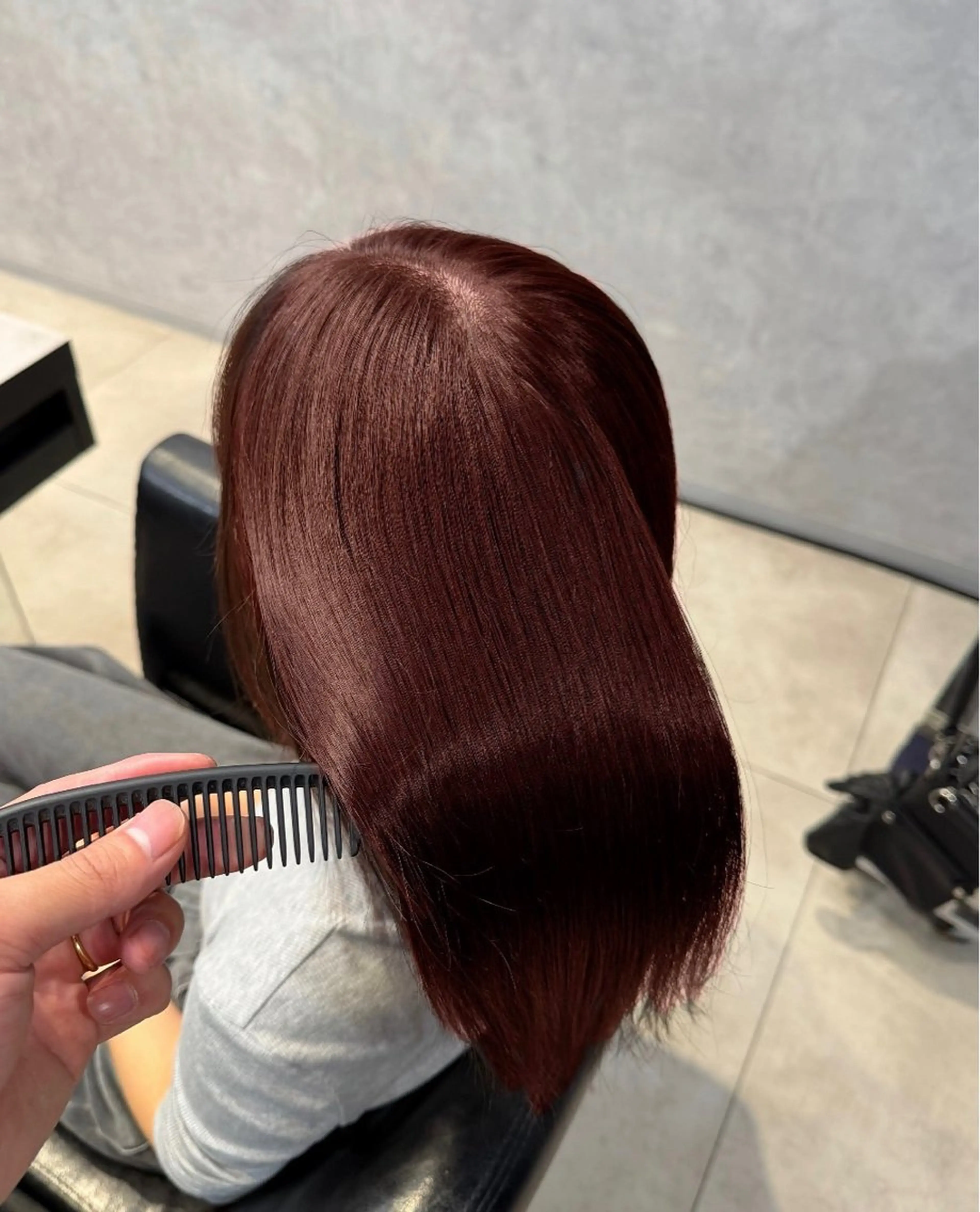 ミディアム ヘアカラー トリートメント 原宿/プルエ ク/上品カラー/そらのヘアスタイル