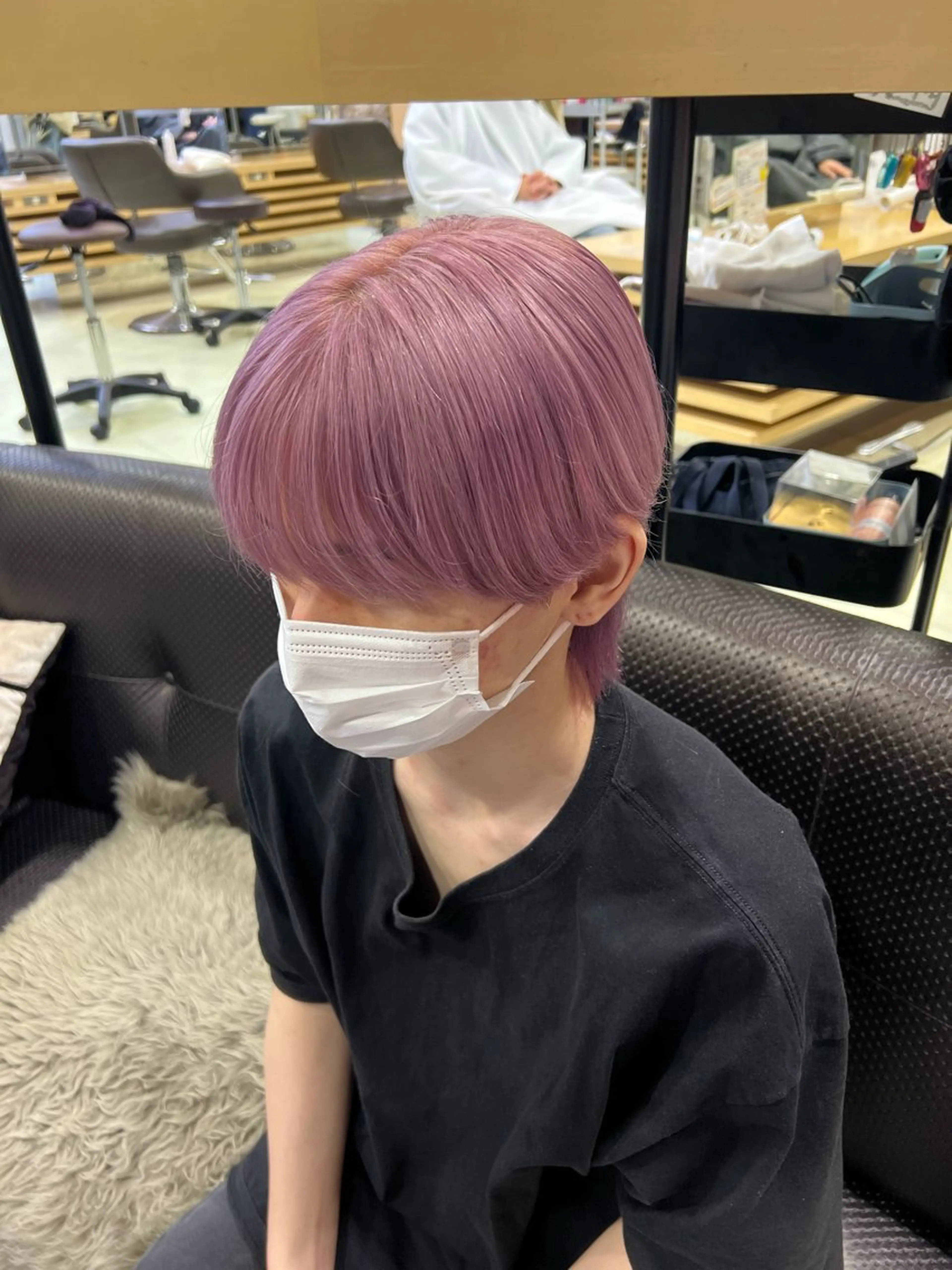 ショート カラー メンズ ヘアカラー トリートメント 韓国ヘアダウンパーマ シャドウパーマ/航太のヘアスタイル