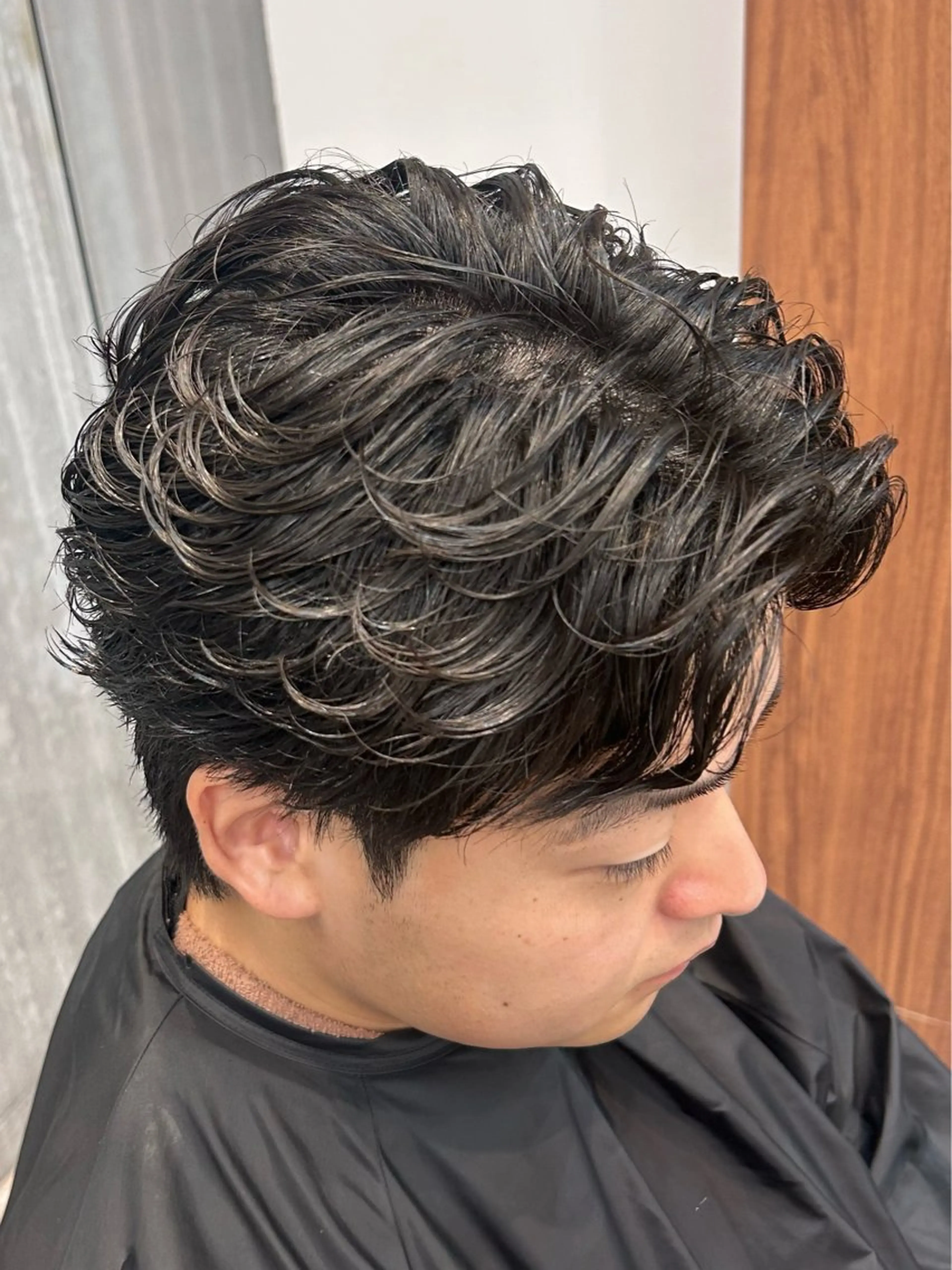 メンズ フェザーパーマ メンズパーマ 砂川 渉　fifthのヘアスタイル