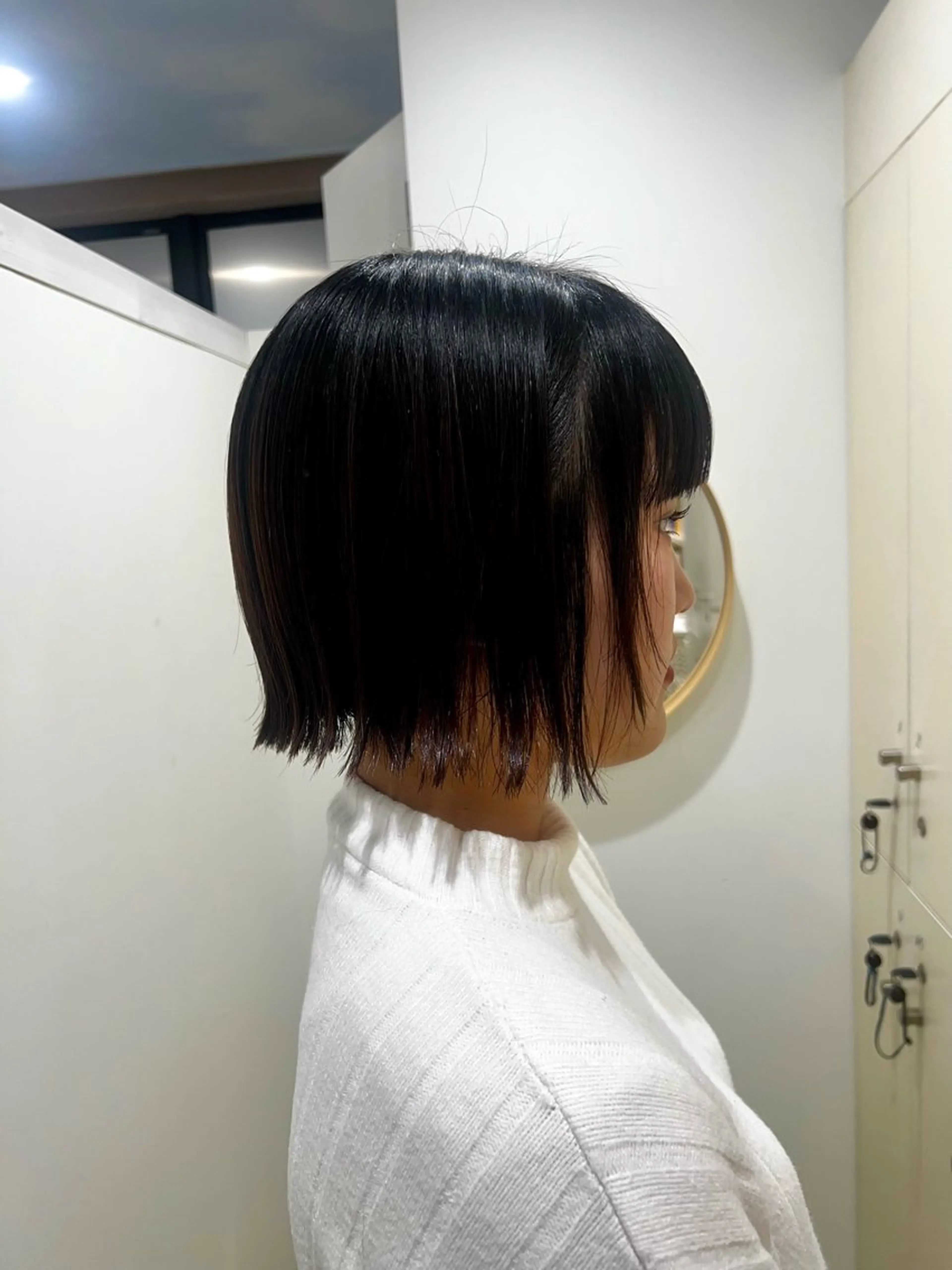 ショート 切りっぱなしボブ ボブ Aman  D'or所属・ショート/ボブ/東 千耀のヘアスタイル