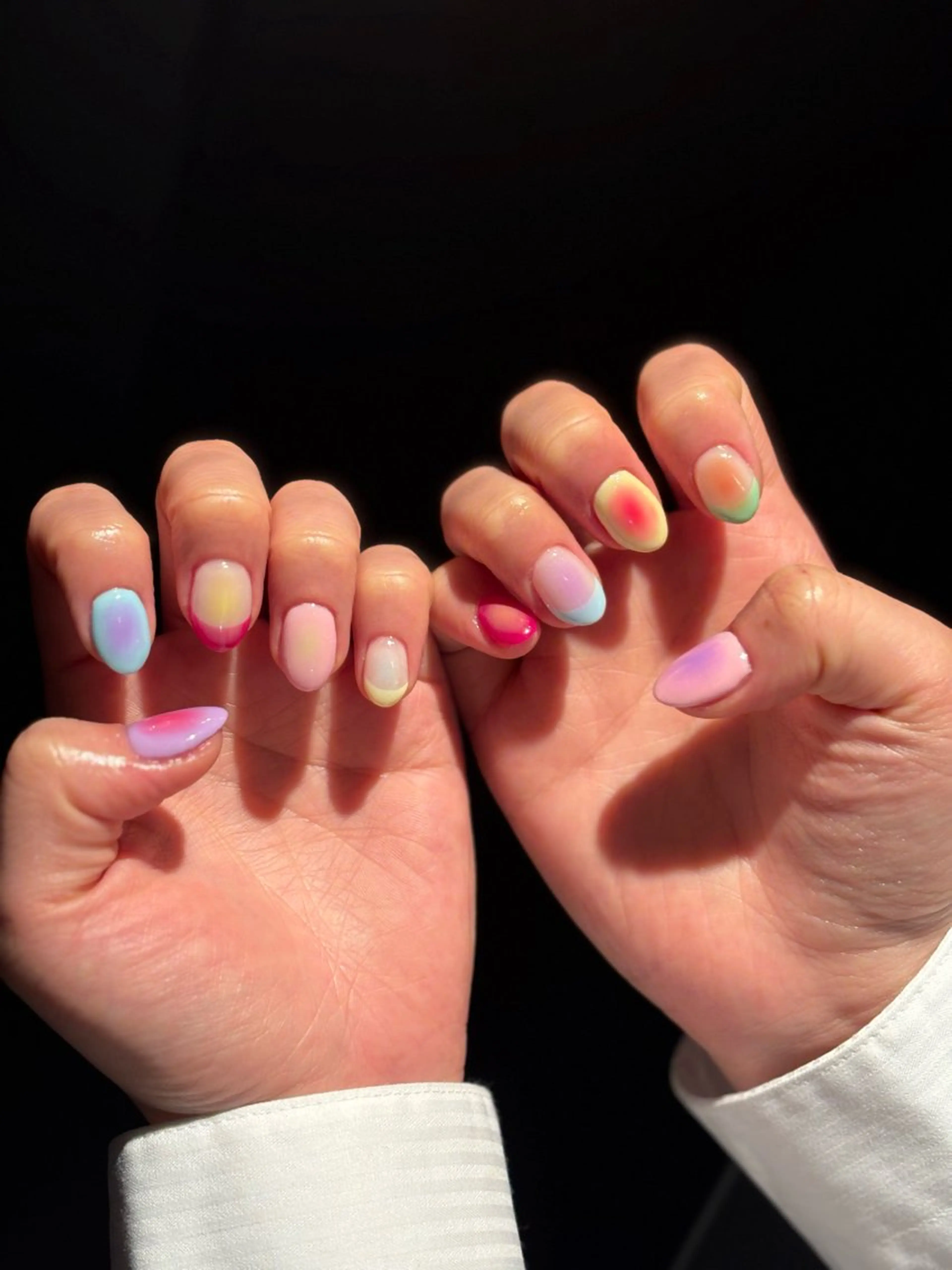 ネイル フレンチネイル ハート 韓国ネイル レース ニュアンスネイル ボニー Coco nailのネイルデザイン