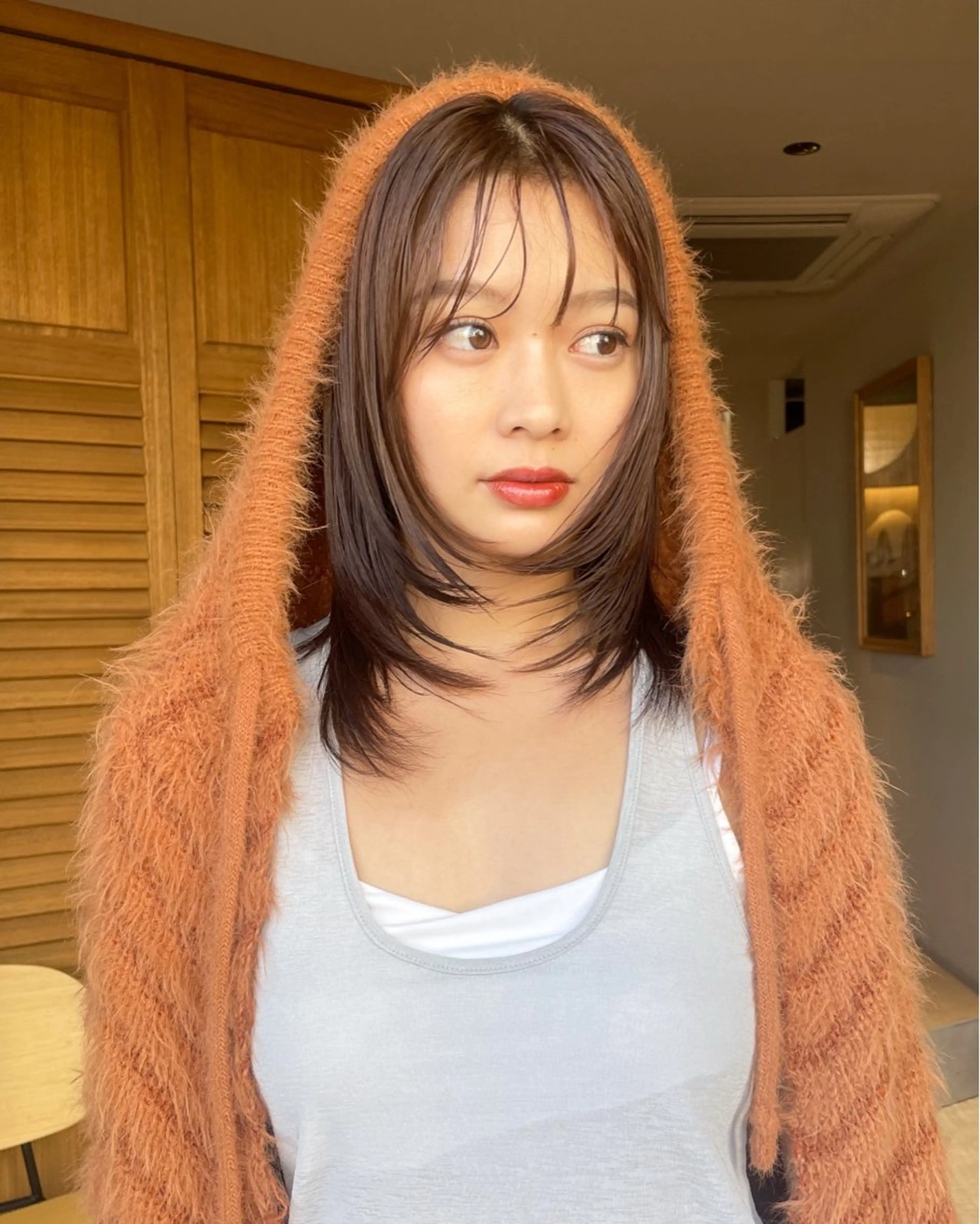 ミディアム カラー ハッシュカット レイヤーカット カット ヘアカラー HIBIKI/原宿 ハッシュカット🪄のヘアスタイル