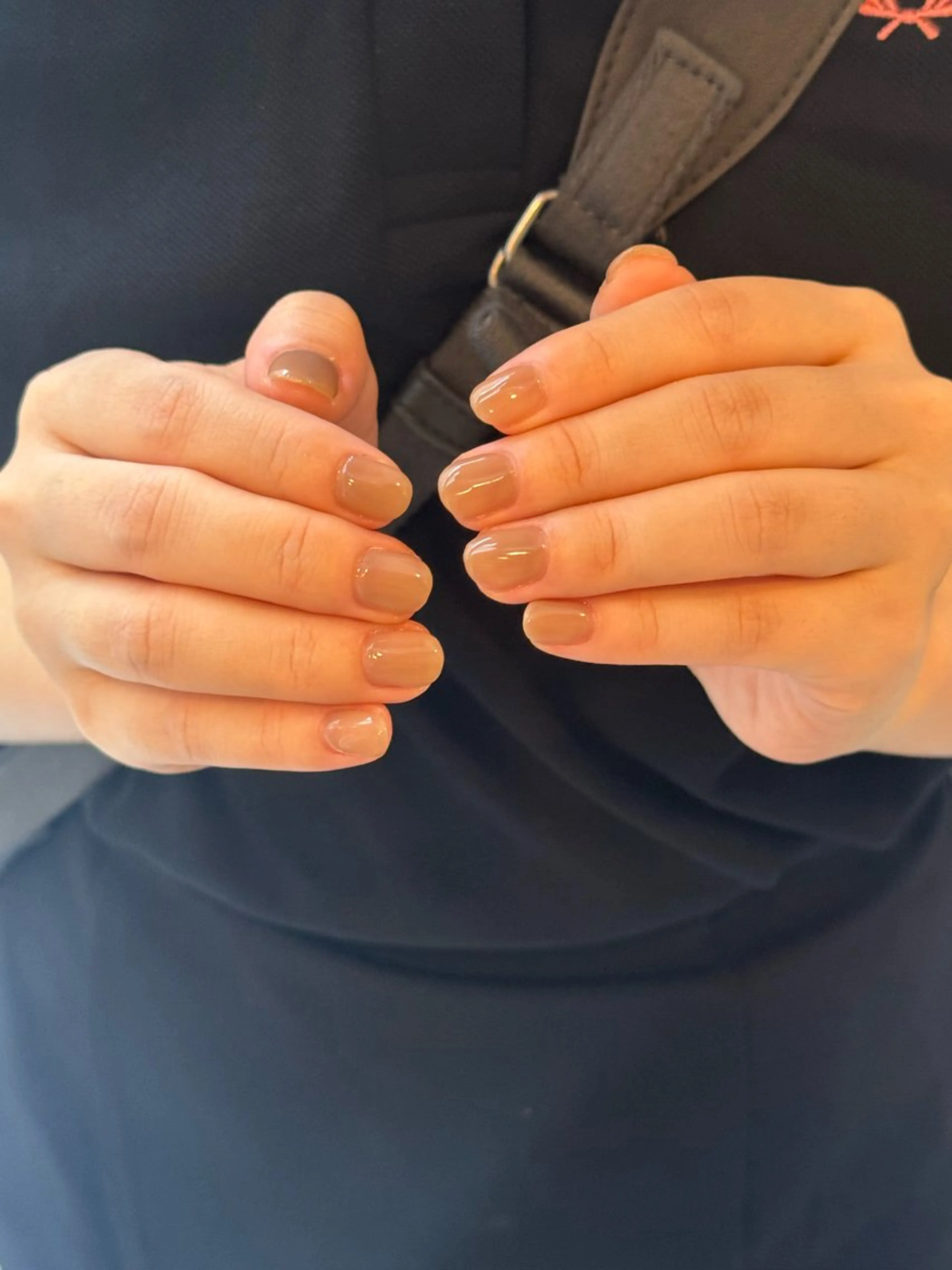 ネイル ブラウン ワンカラーネイル ハンドネイル filonnail momoeのネイルデザイン