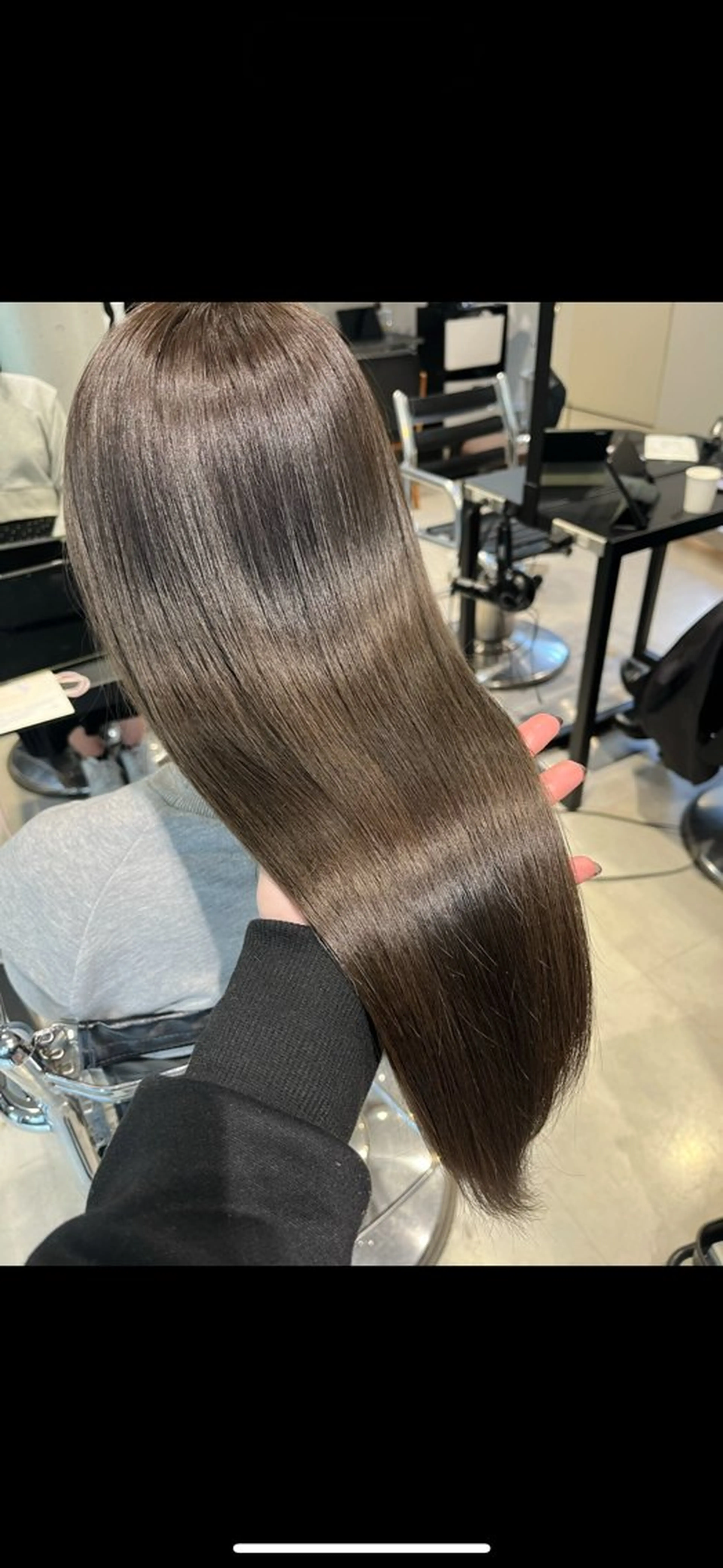 セミロング カラー パーマ ヘアアレンジ カット ヘアカラー トリートメント ヘアセット 透明感/オリーブ/ グレージュ/YUKAのヘアスタイル