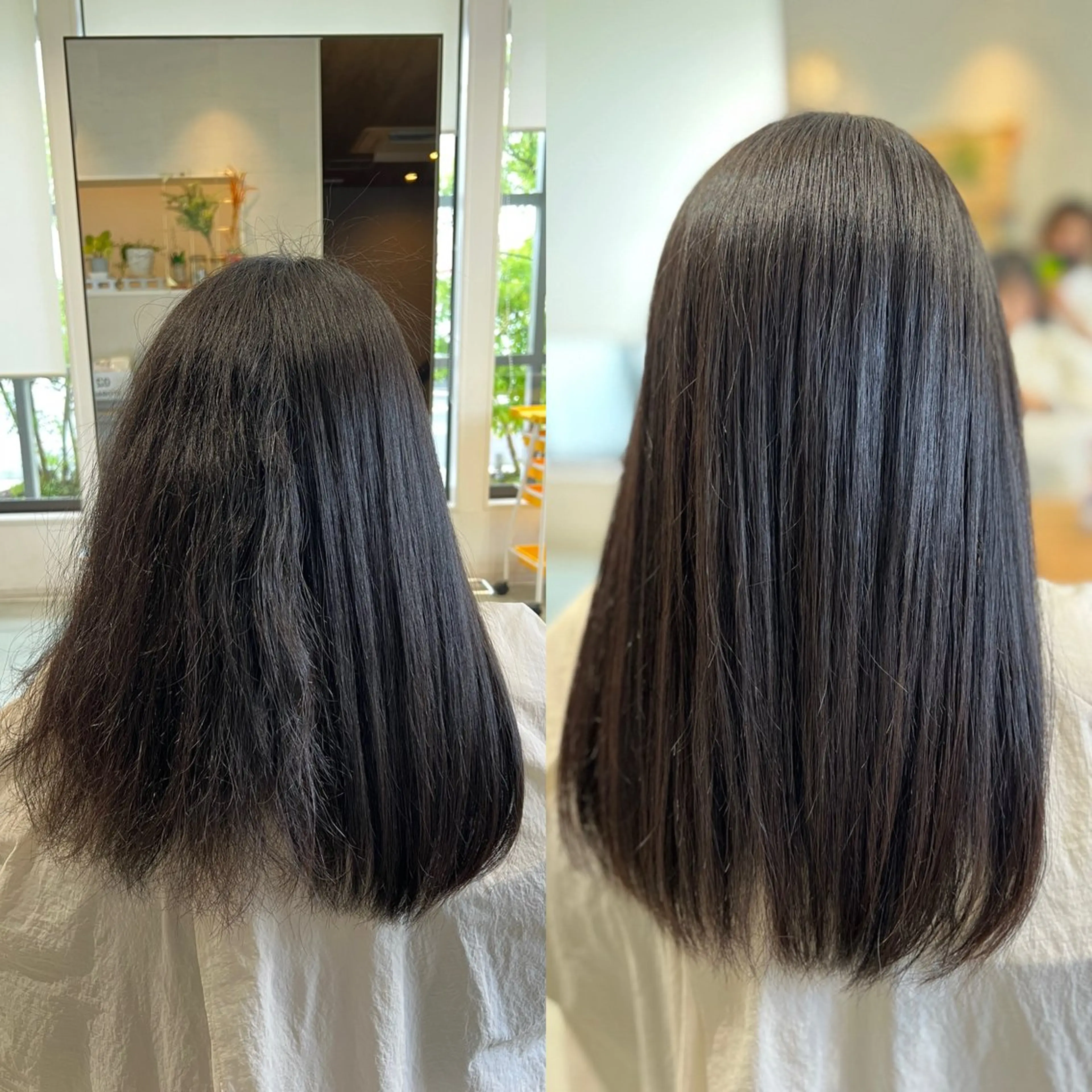 ミディアム パーマ 縮毛矯正 Aile所属・酸性ストレート／カラ ー/山下高明のヘアスタイル