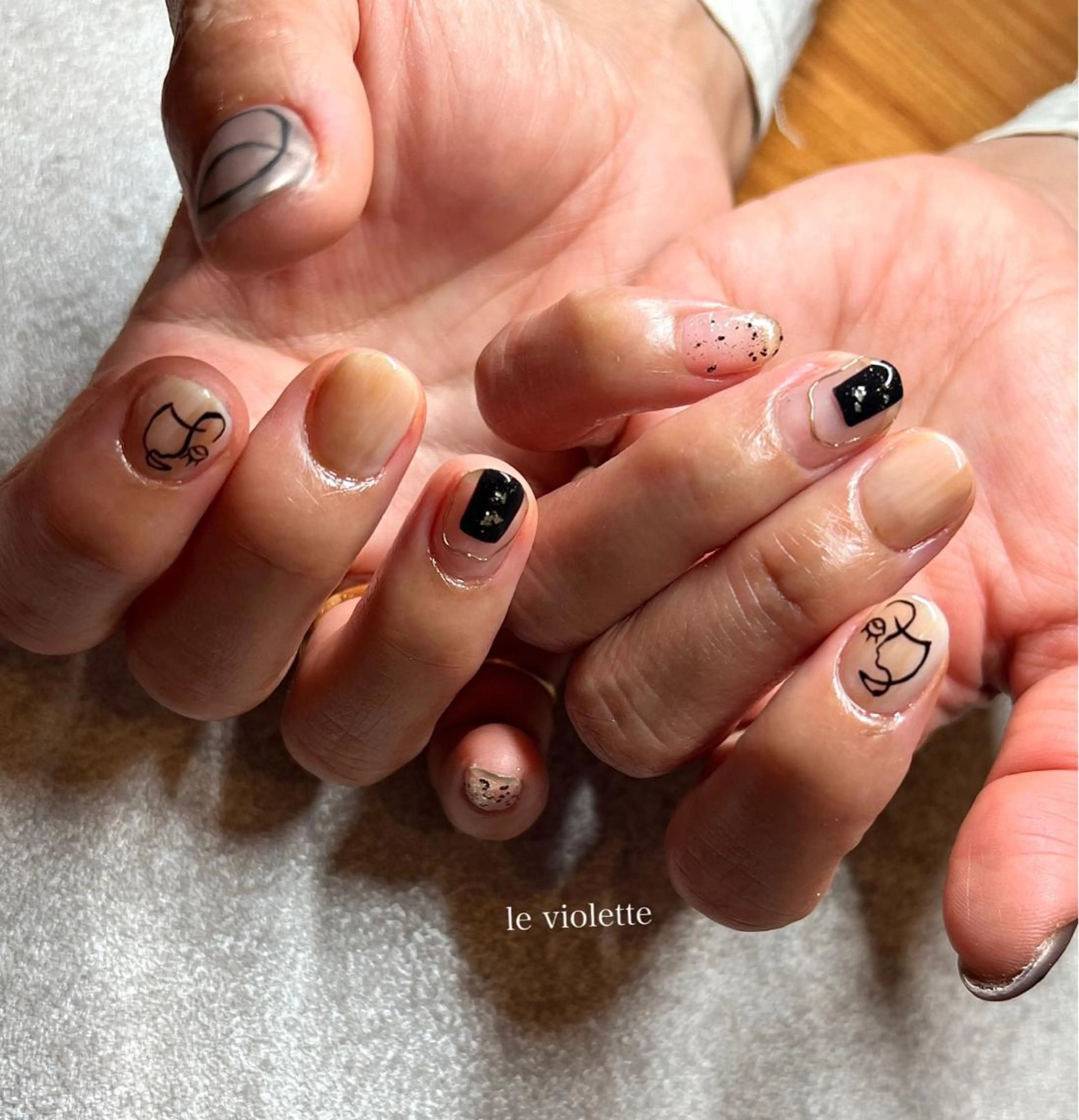 ネイル ショートネイル ハンドネイル le violette所属・le violetteのネイルデザイン