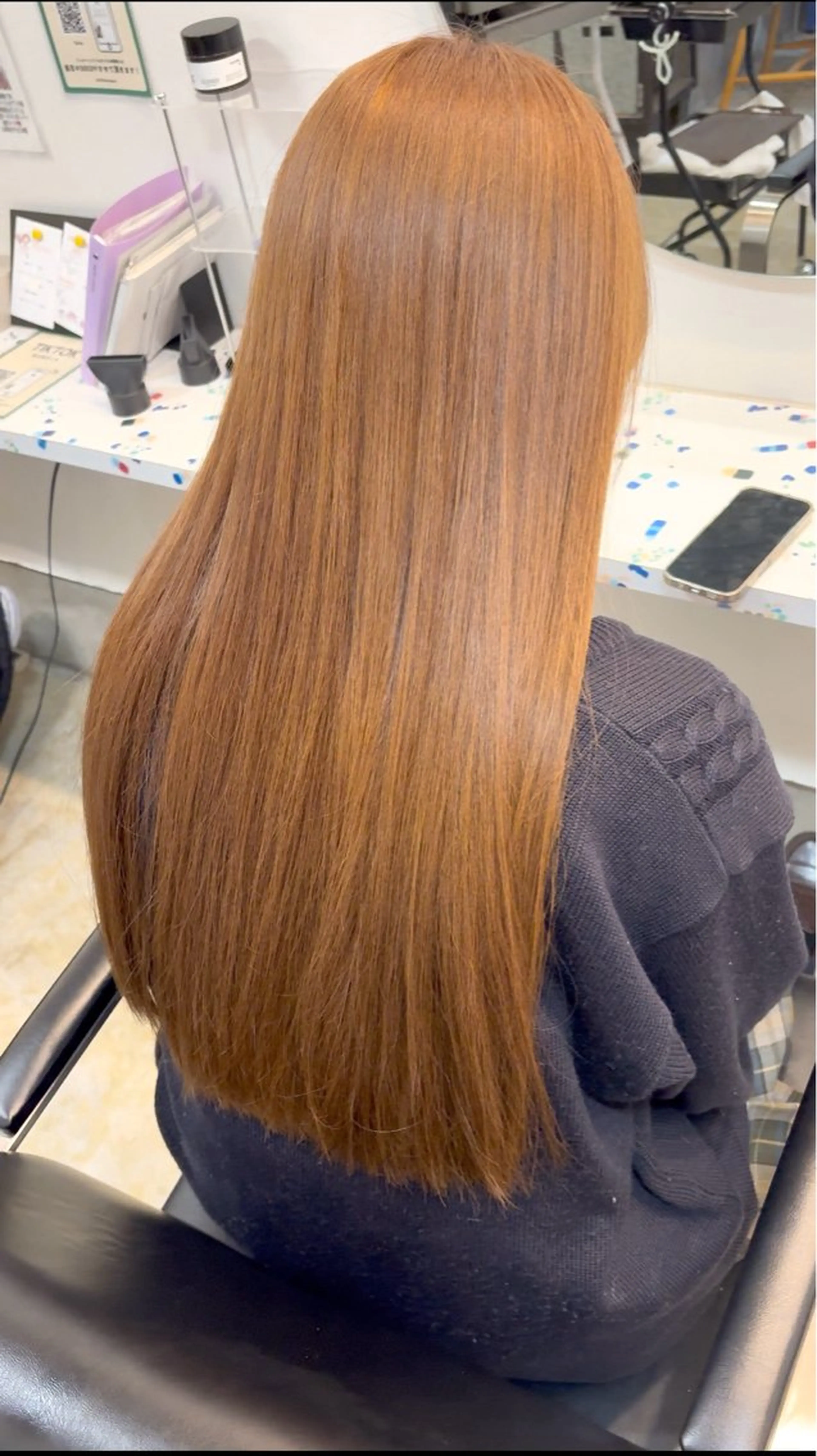 ロング ヘアカラー トリートメント まろやかなベージュ 小池春樹のヘアスタイル
