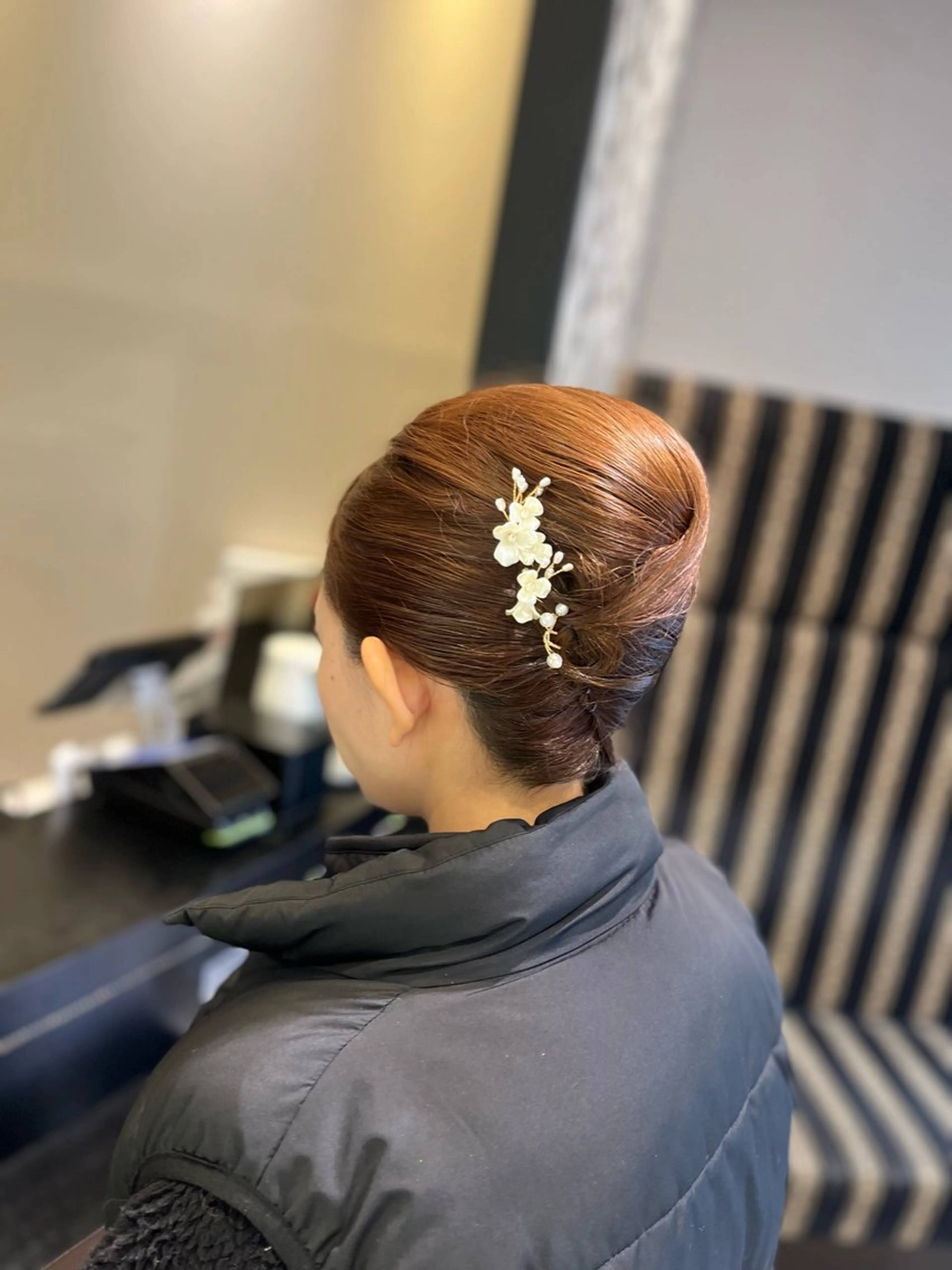 ヘアアレンジ 夜会巻き 結婚式・ブライダル 髪飾り ヘアセット 推し活/パーティヘア ⭐️今田 水風🐰のヘアスタイル