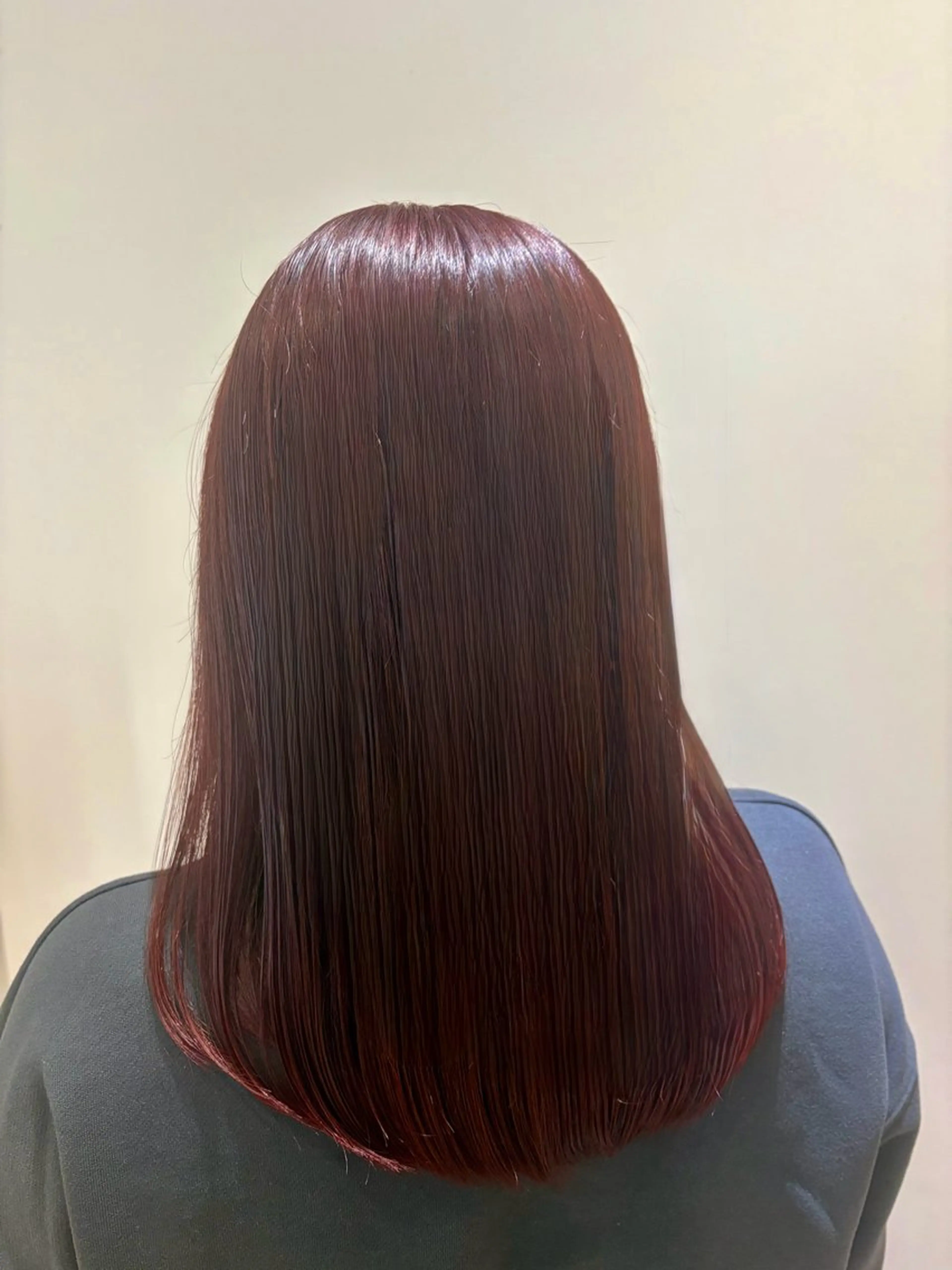 セミロング レッドブラウン 🐶 Zina川崎 竹下  あい🐶のヘアスタイル
