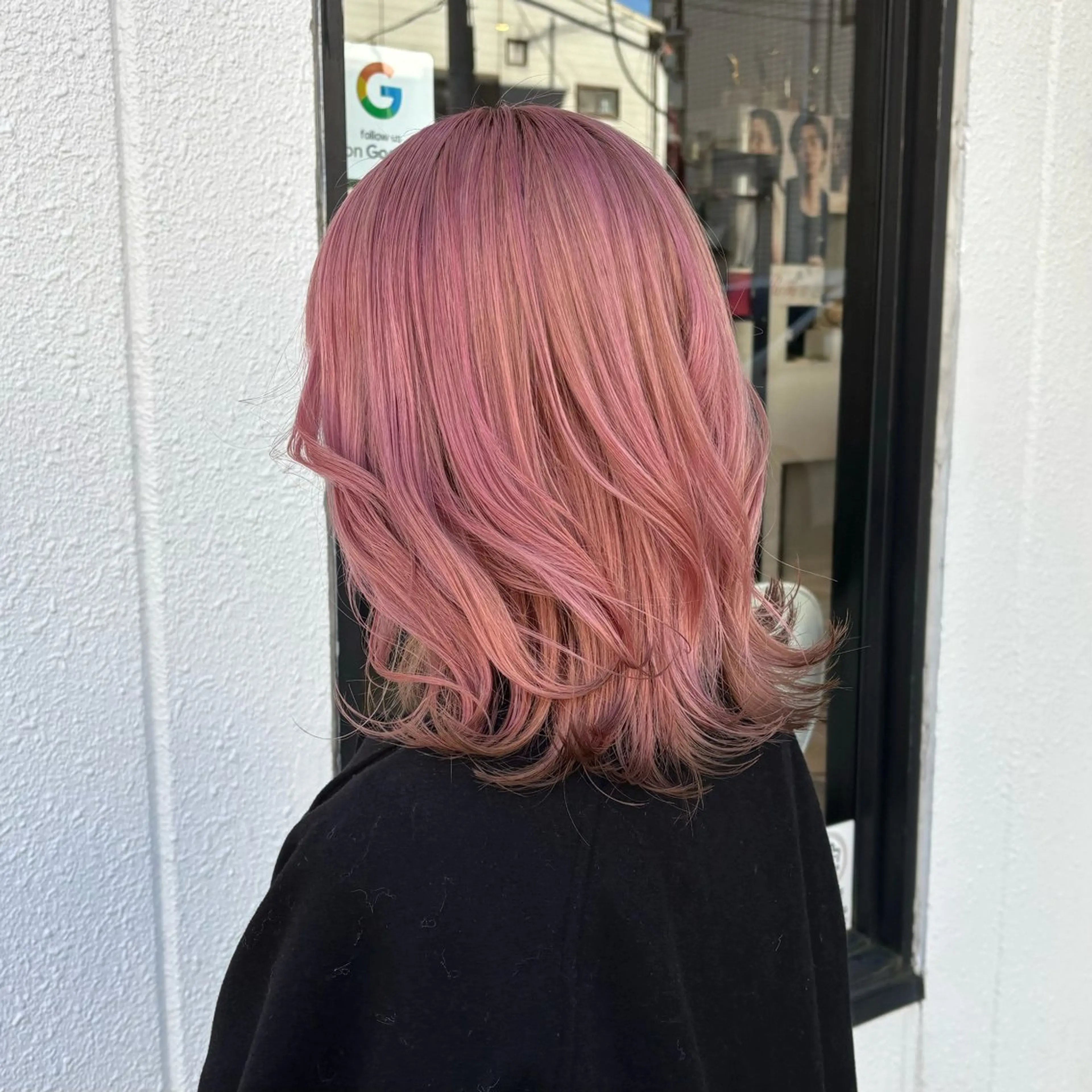 セミロング ヘアカラー 🖤🎀ハイトーン/ エク/夕月🎀🖤のヘアスタイル