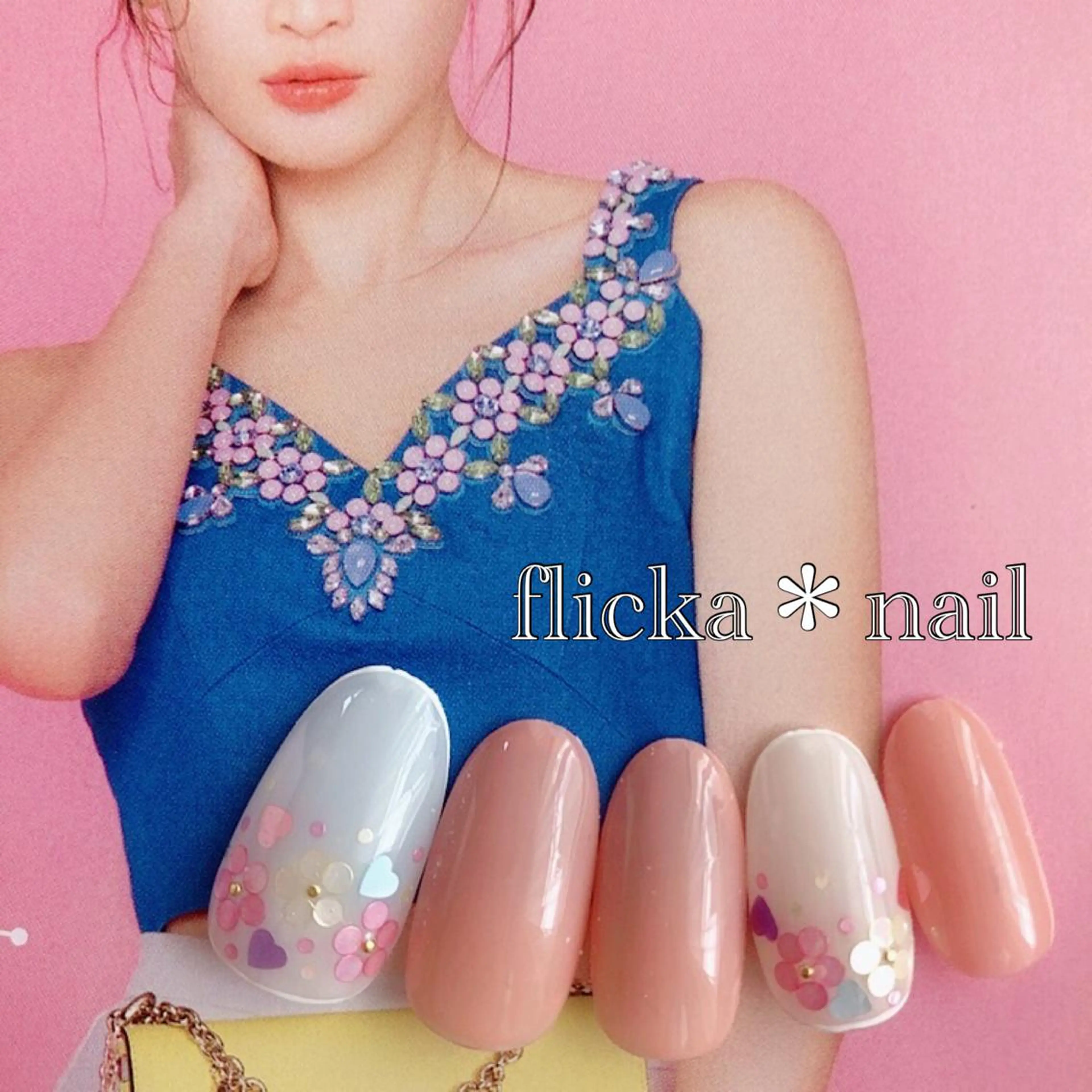 ネイル フラワーネイル ホログラムネイル ハンドネイル flicka＊nail所属・flicka* nailのネイルデザイン