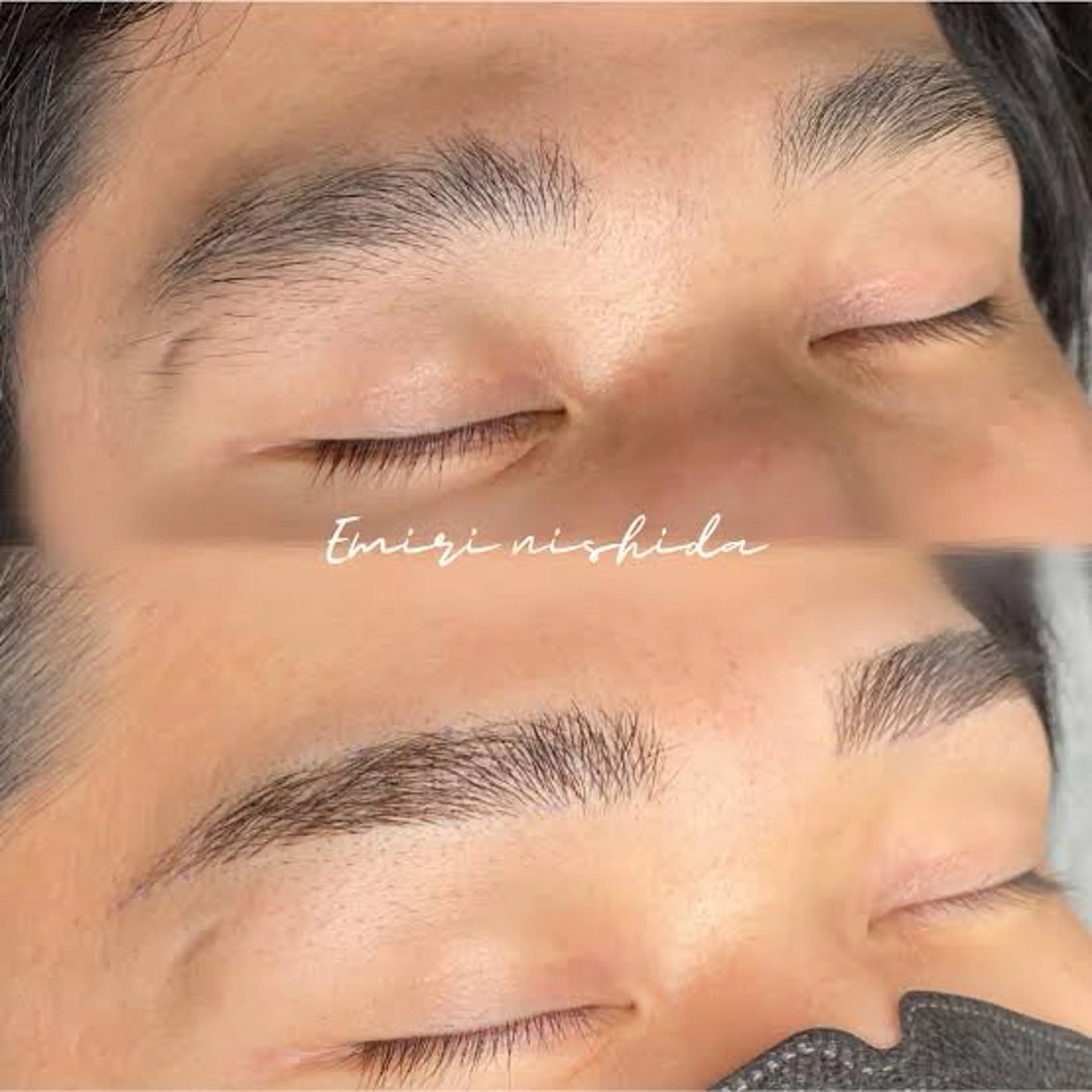 メンズ アイブロウ センターパート メンズパーマ/坂本翔のヘアスタイル