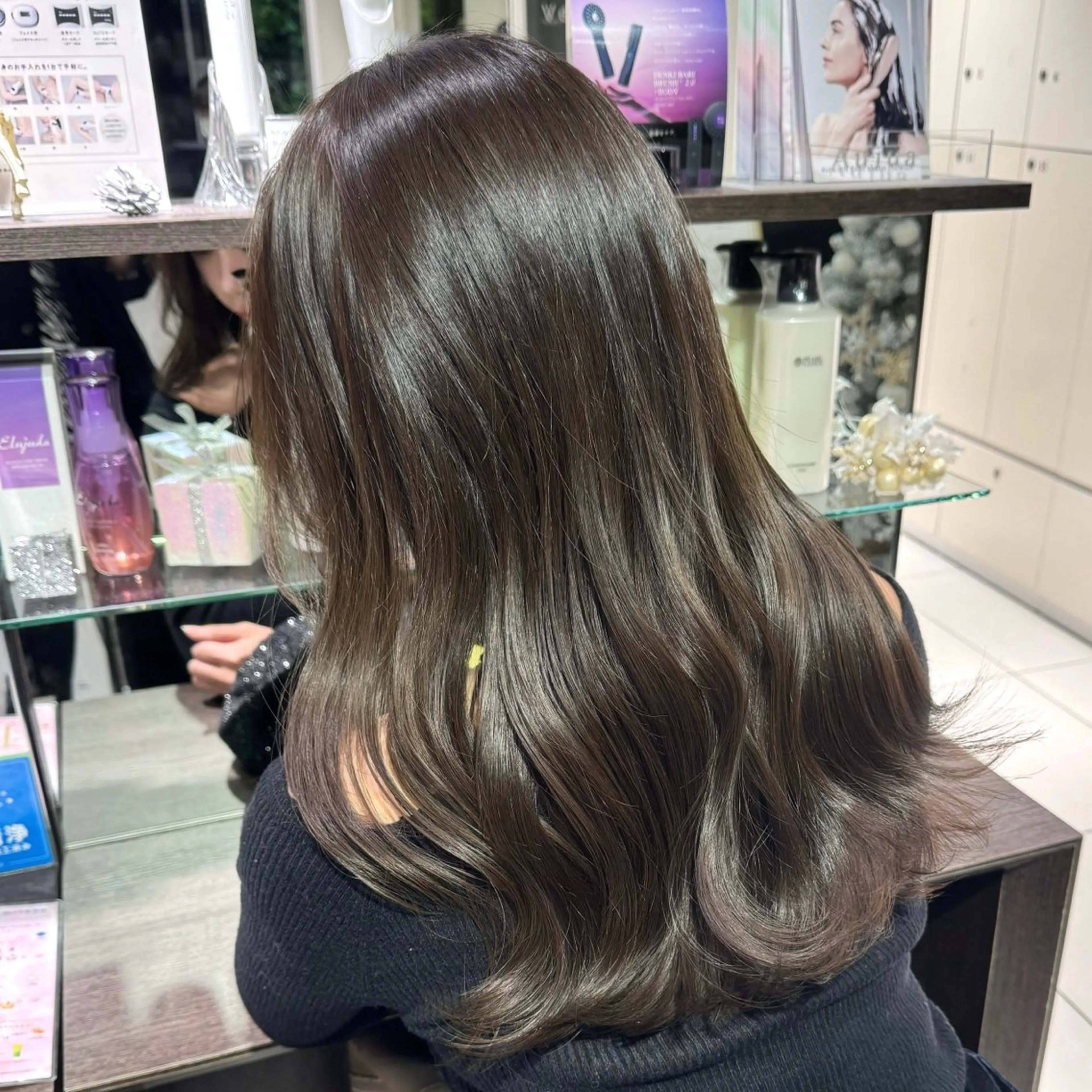 セミロング カラー ヘアアレンジ ヘアカラー ブリーチなしカラー /ベージュ/安形翔のヘアスタイル