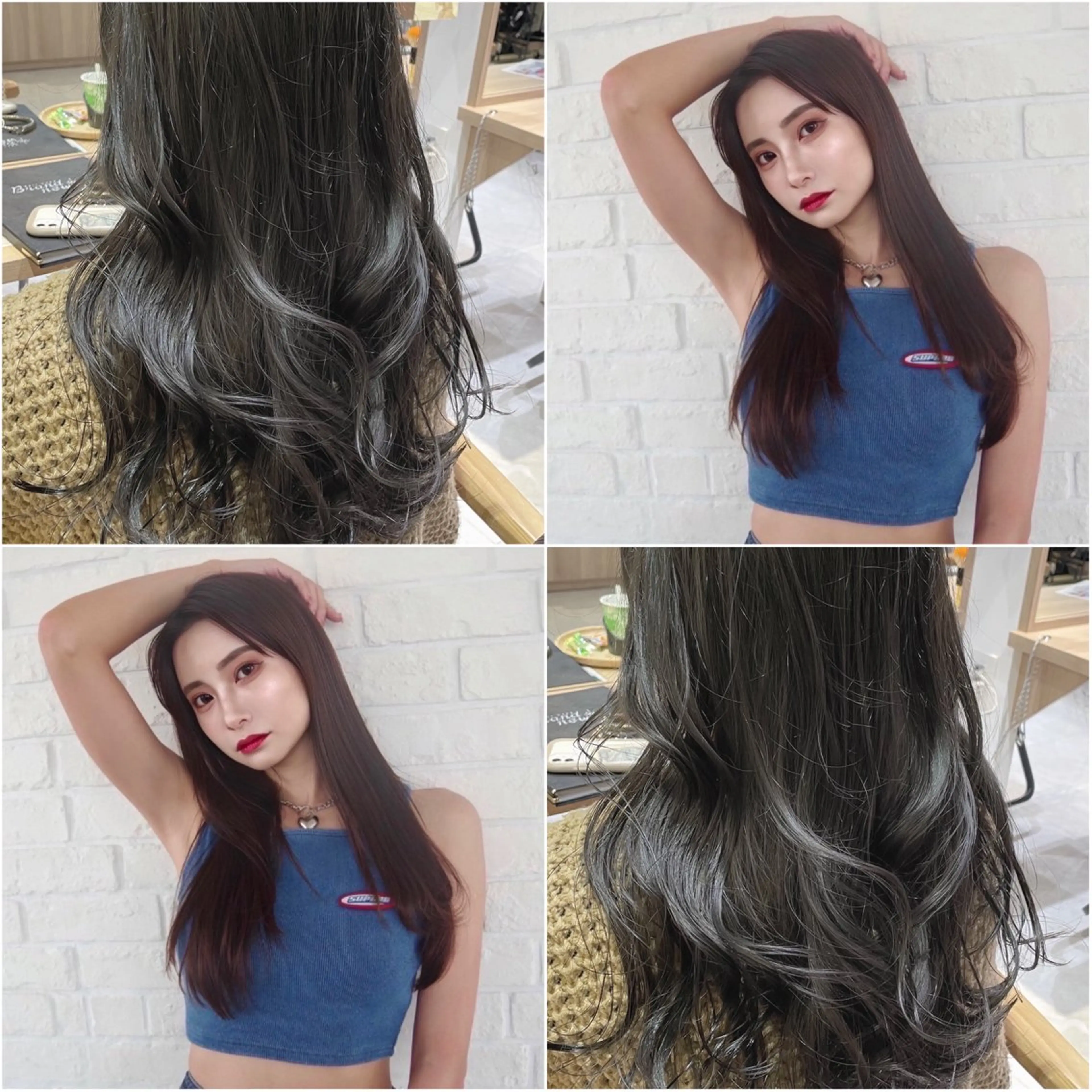 ロング カラー ブリーチなしレイヤー 髪質改善/韓国ヘアのヘアスタイル