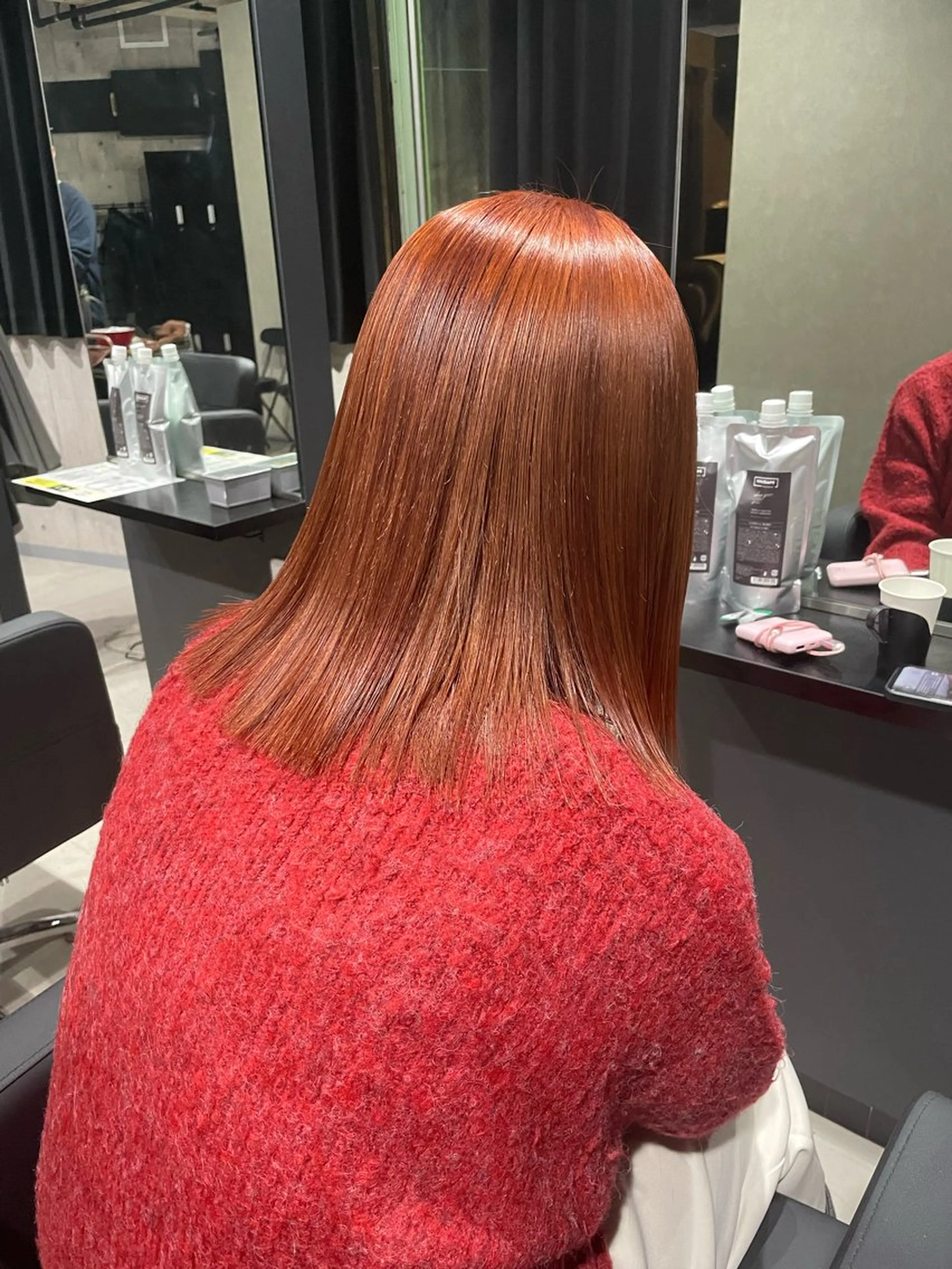 ミディアム カラー オレンジ ヘアカラー 髪質改善/艶カラー Hiroakiのヘアスタイル