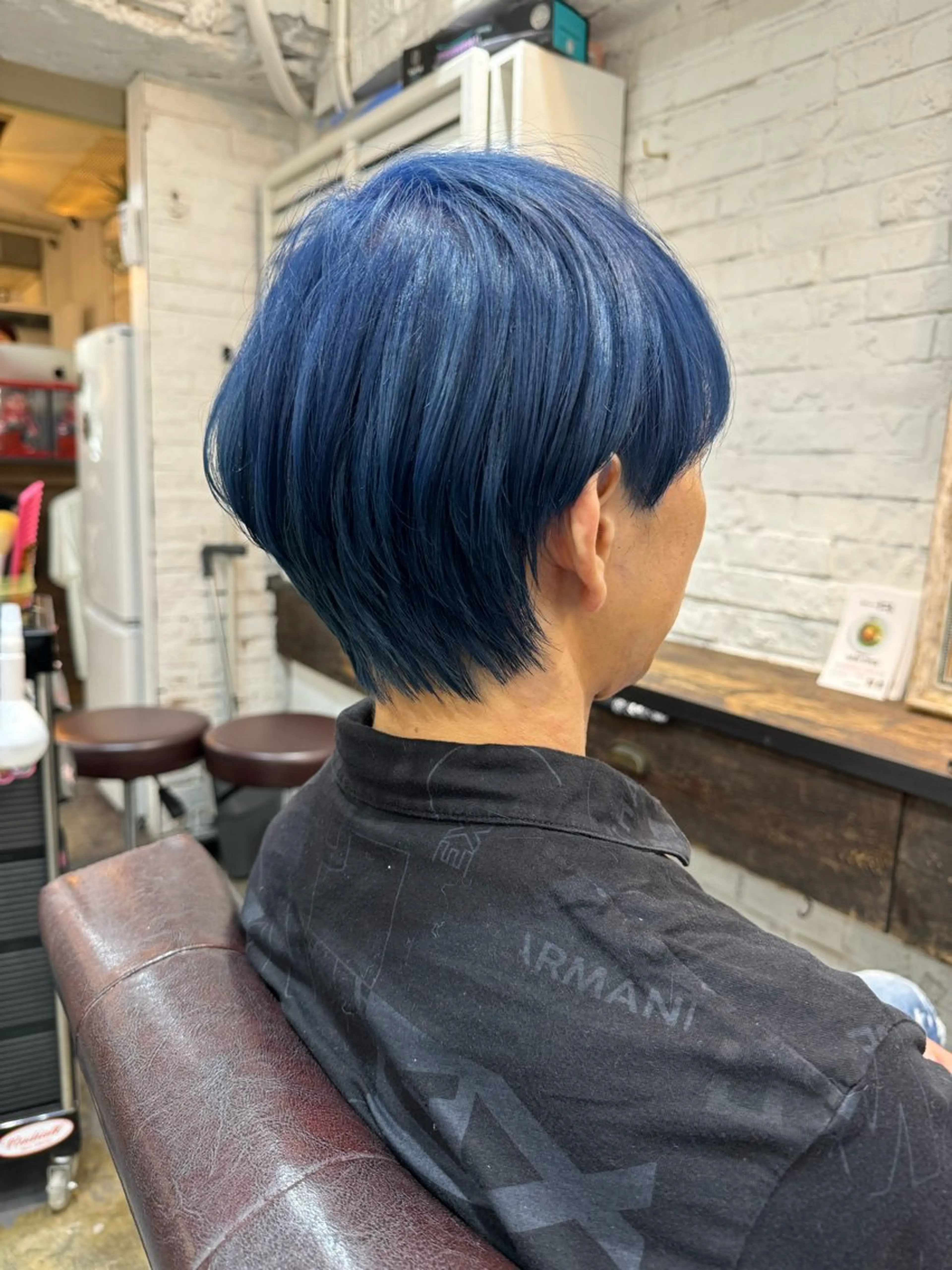 ショート カラー メンズ センターパート ダウンパーマ フェードカット メンズハイライト マッシュ カット ヘアカラー トリートメント 💈メンズ特化💈 TASUKUのヘアスタイル