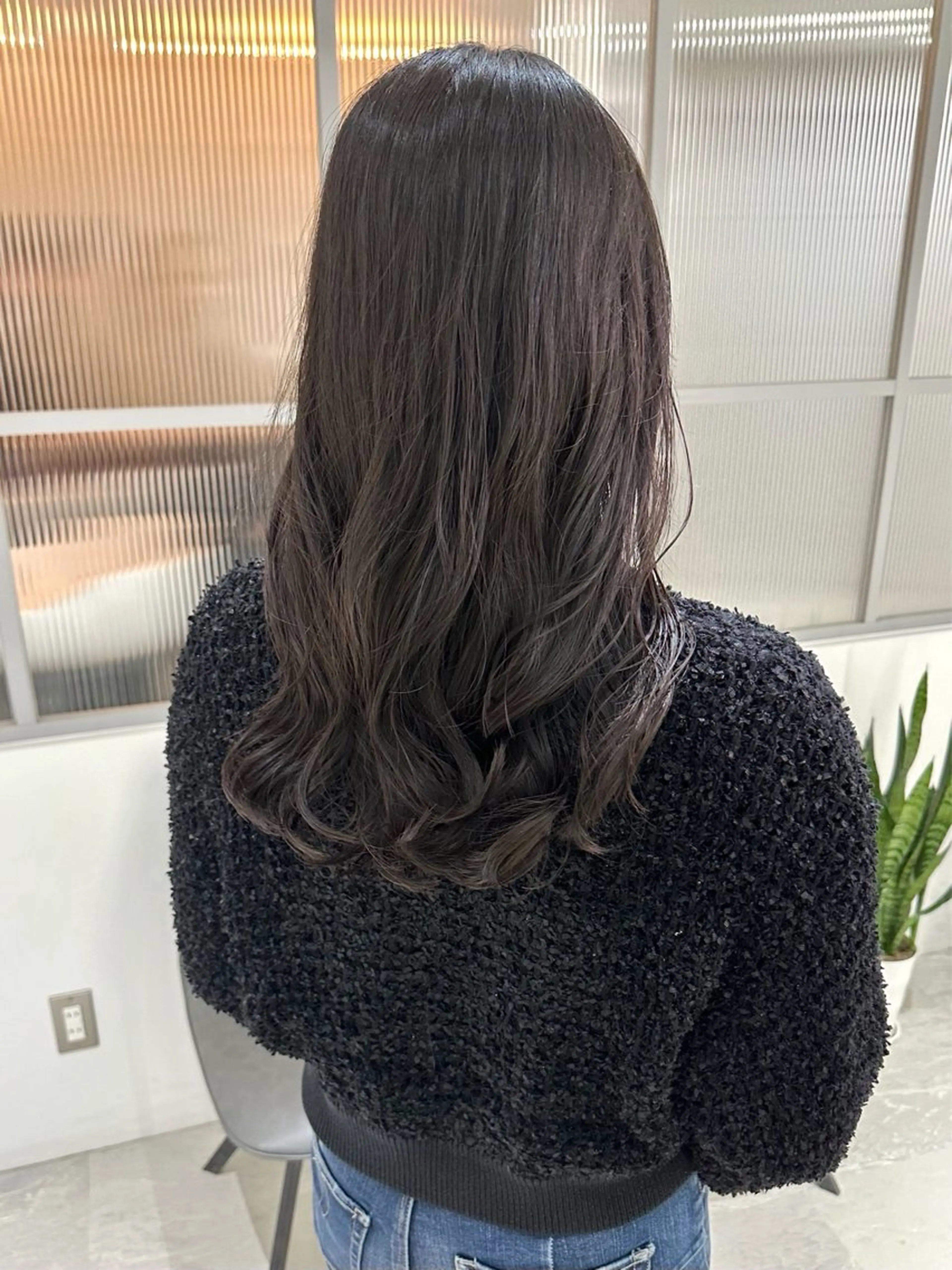 セミロング カラー パーマ 髪質改善・縮毛矯正 人気No.1💍本木のヘアスタイル