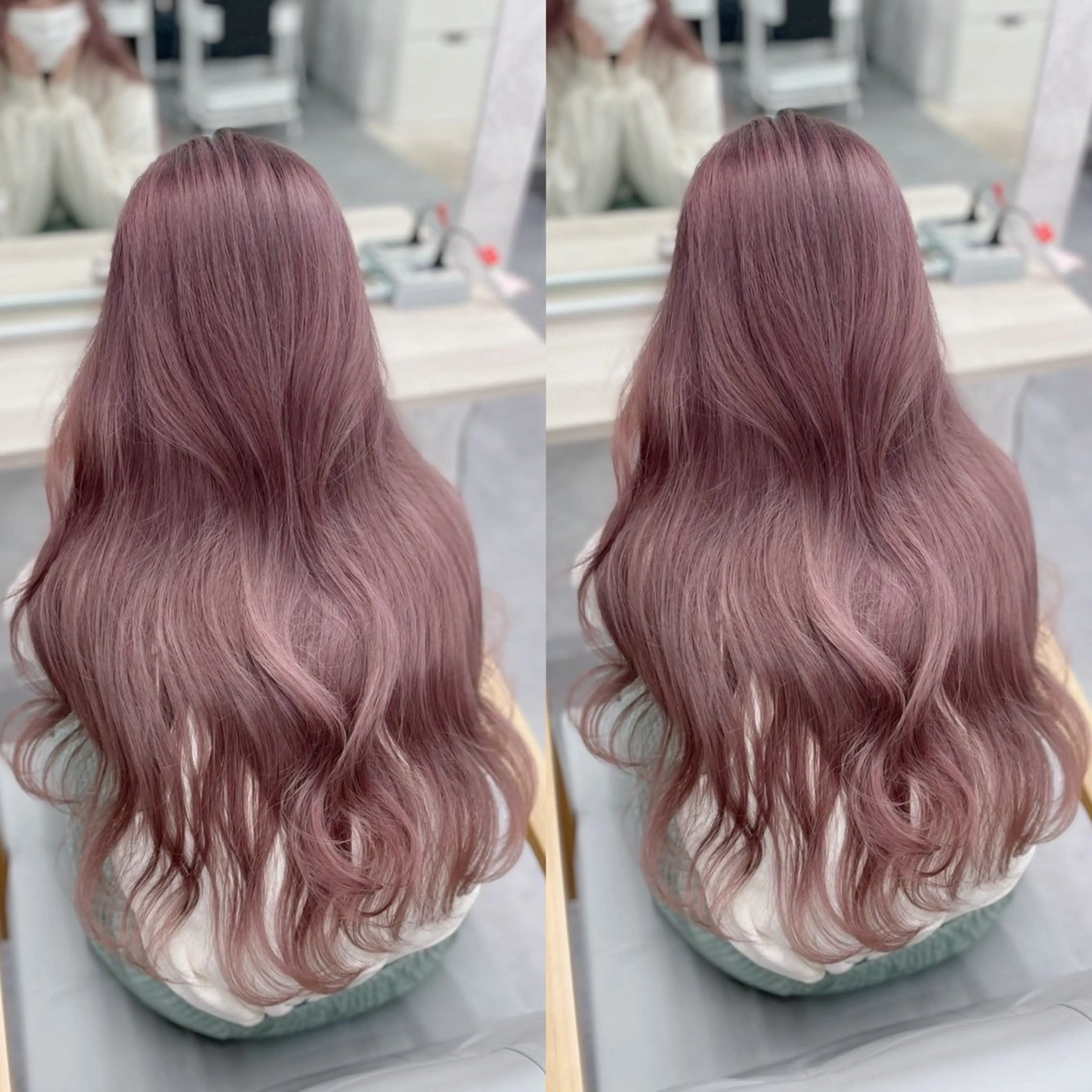 ロング カラー カシス ヘアカラー トリートメント ヘアセット ブリーチ無し透明感 カラー🦕まどかのヘアスタイル