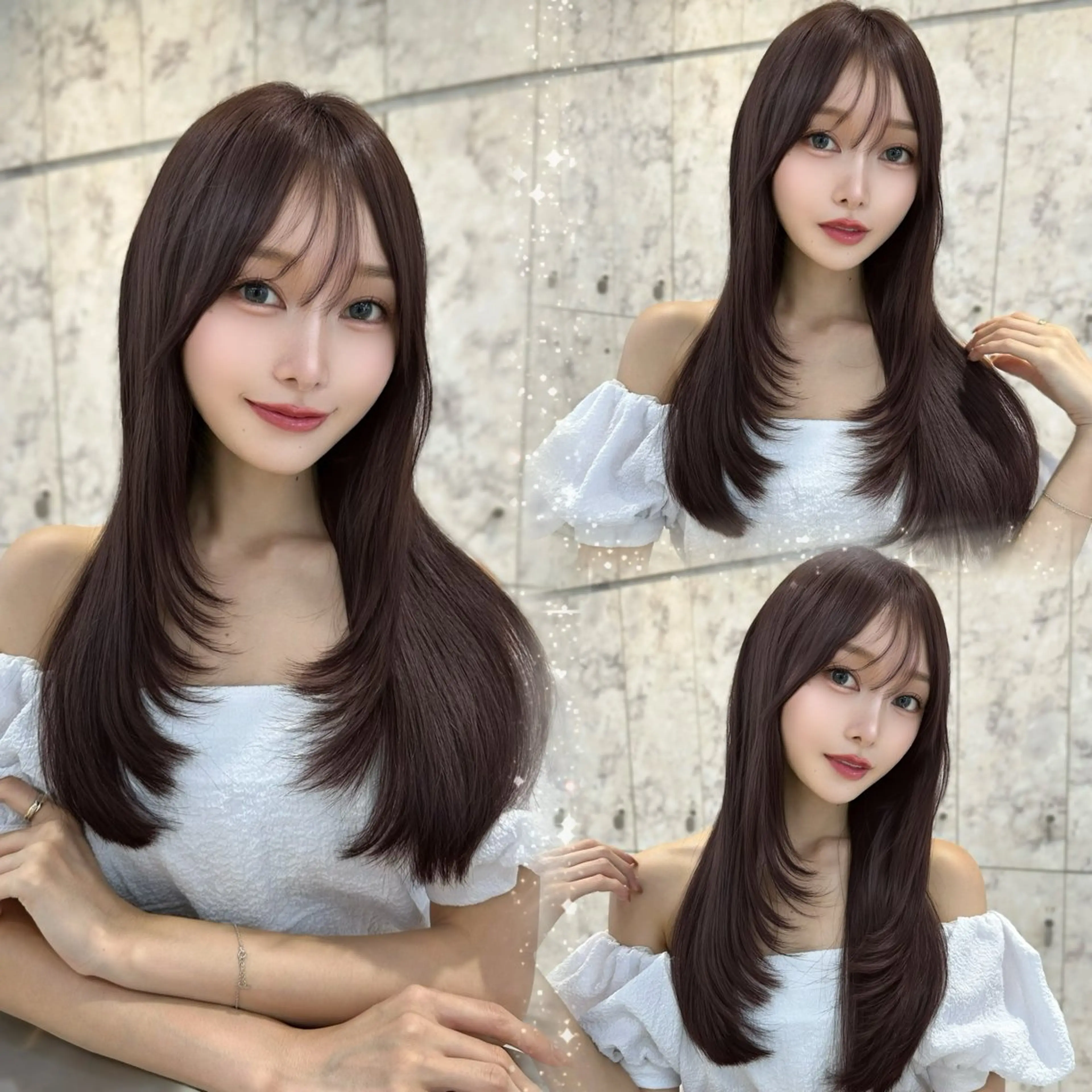 ロング カラー ブリーチ ダブルカラー グレージュ ラベンダーカラー ラベンダーグレージュ 髪質改善サロン Sea shinjuku 新宿南口【シー　シンジュク】所属・髪質改善/韓国ヘア レイヤー/新宿/ロミのヘアスタイル