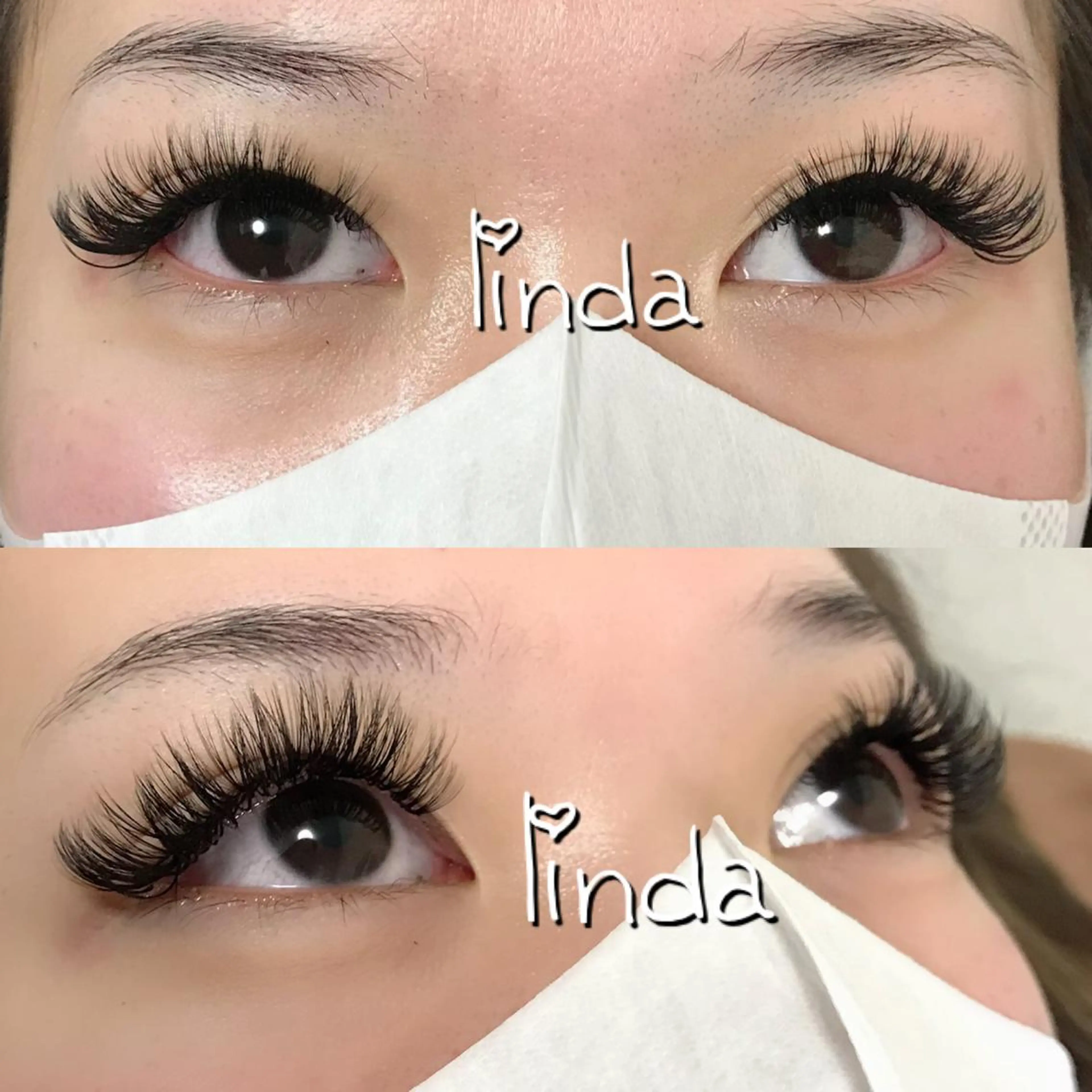 マツエク・マツパ 付け放題 CCカール Cカール ボリュームラッシュ linda lashesのマツエク・マツパデザイン