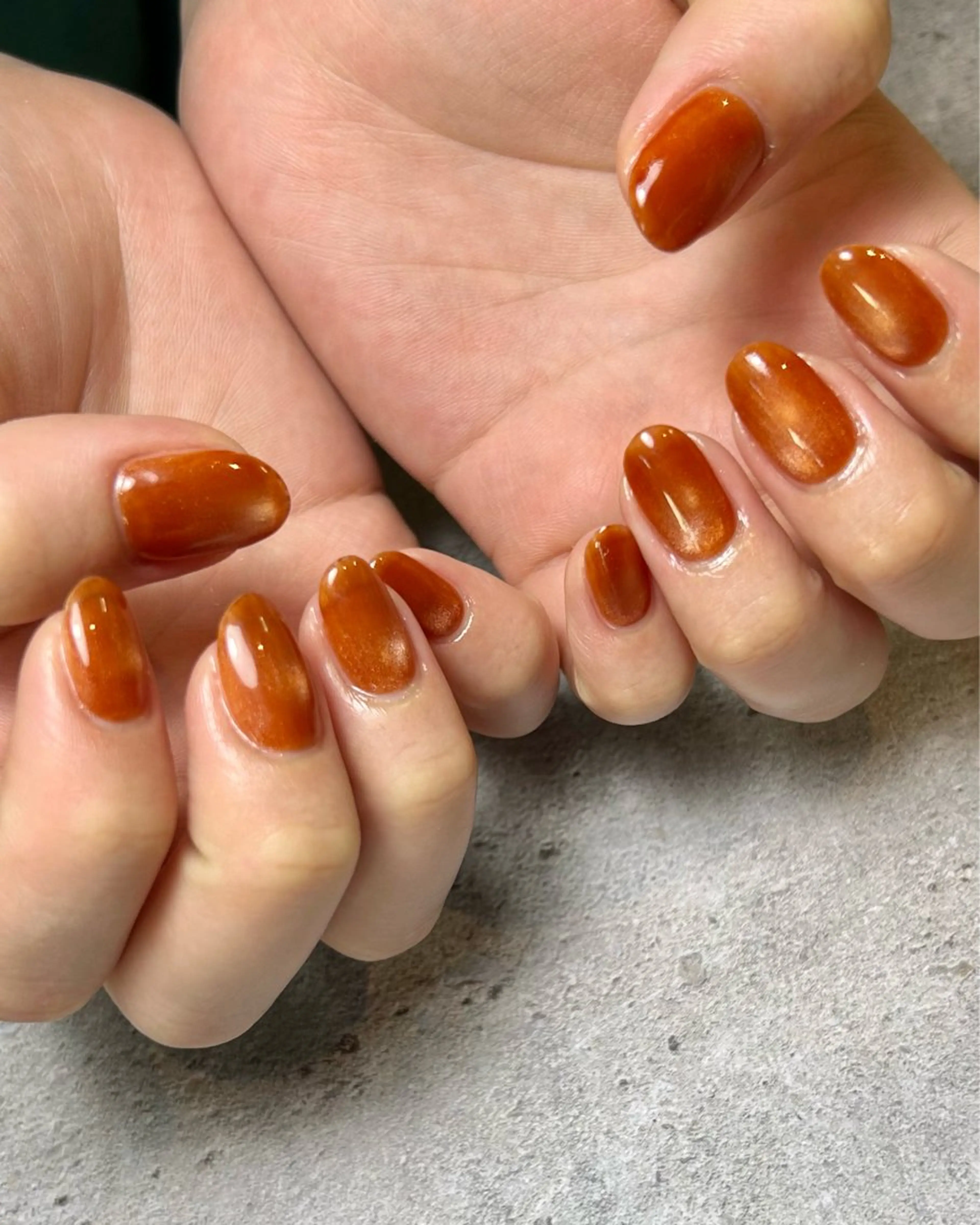 ネイル マグネットネイル マグネットワンカラー ワンカラーネイル ハンドネイル Reflection marikoのネイルデザイン