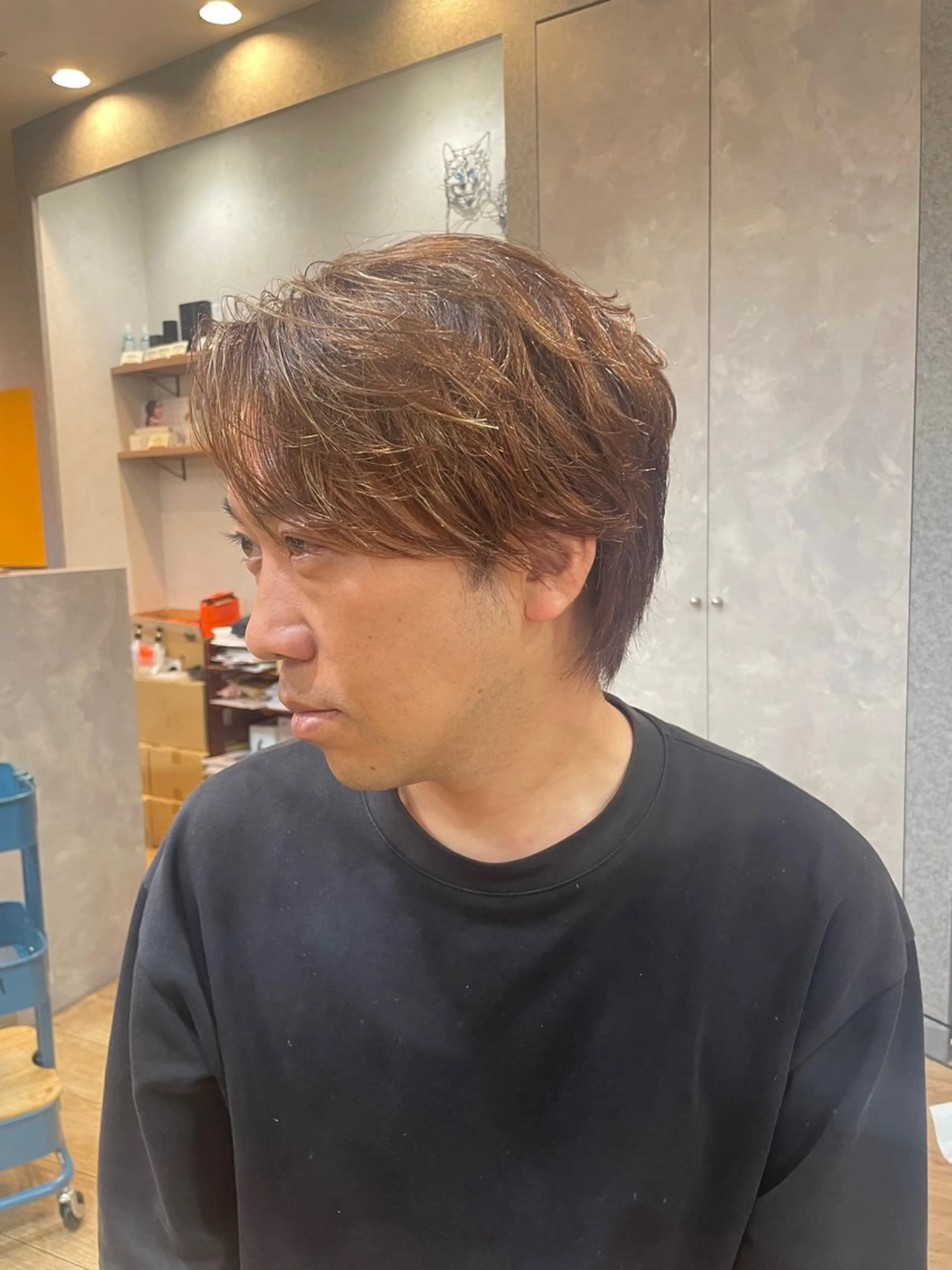 ショート メンズ メンズハイライト ハイライト 髪質改善/Bloss om🌷高橋沙衣のヘアスタイル