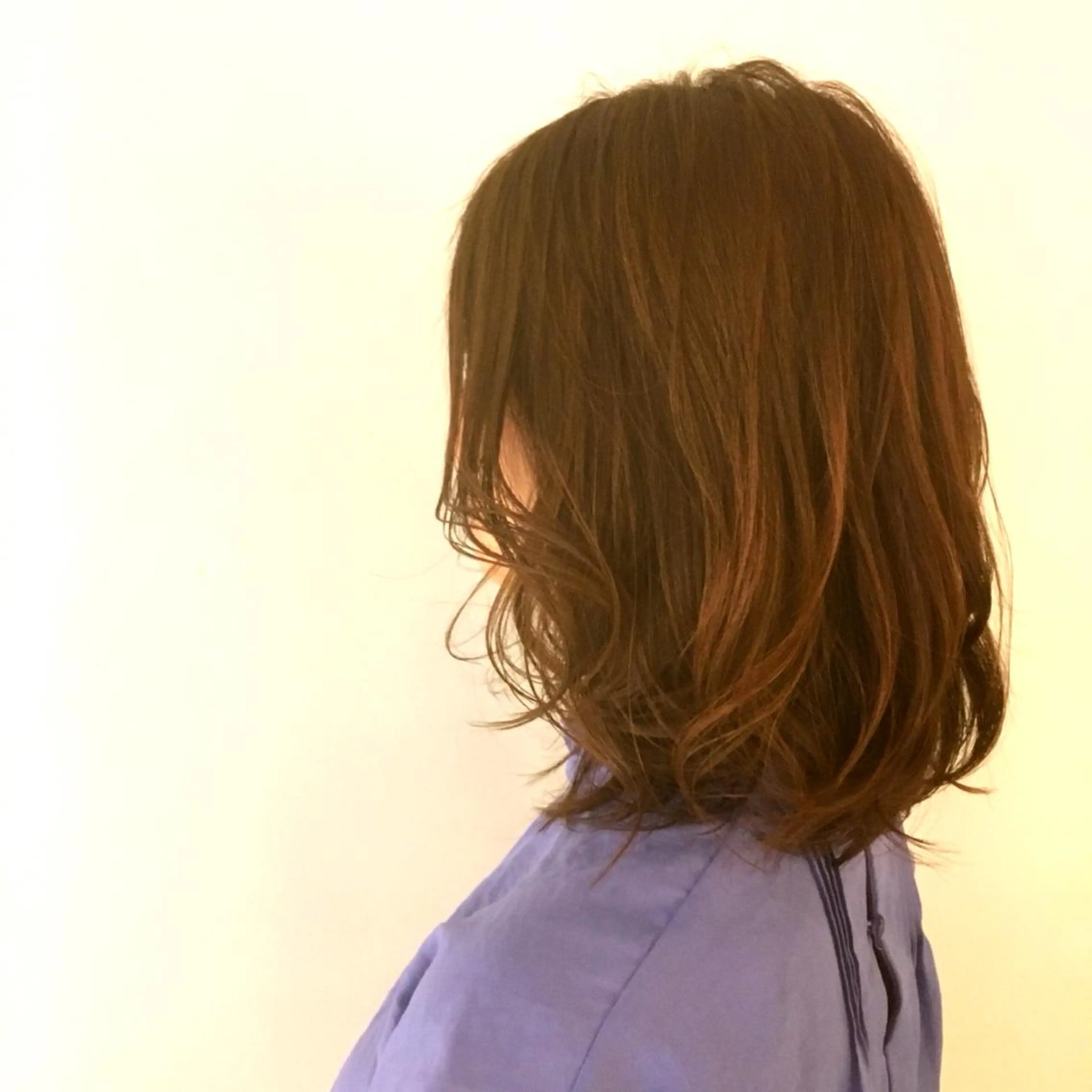 セミロング カラー ヘアカラー トリートメント しのはら まどかのヘアスタイル