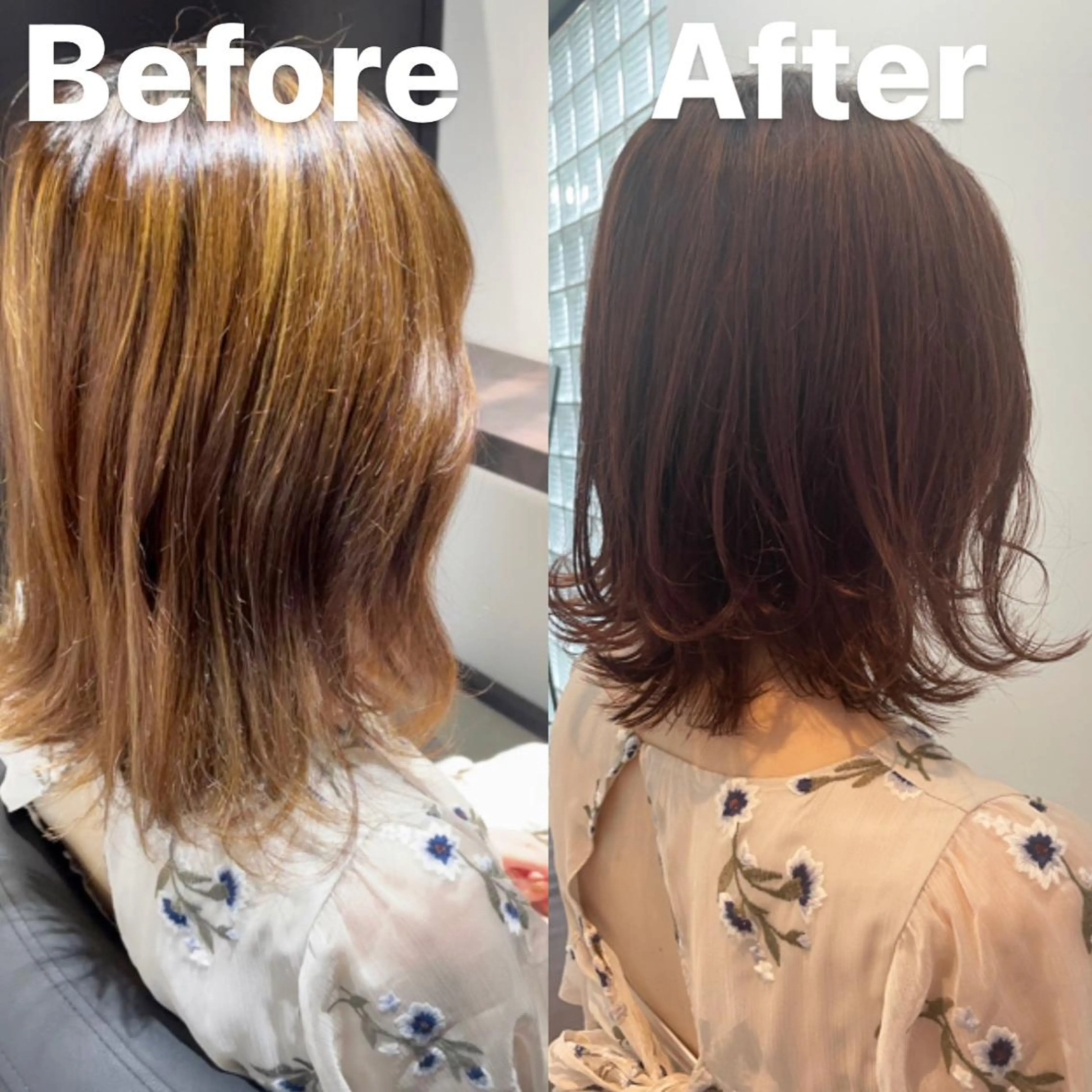 ミディアム カラー ハイライトカラー ハイライト One By The Ect所属・ショート/脱白髪染め ☆宇﨑悠実のヘアスタイル