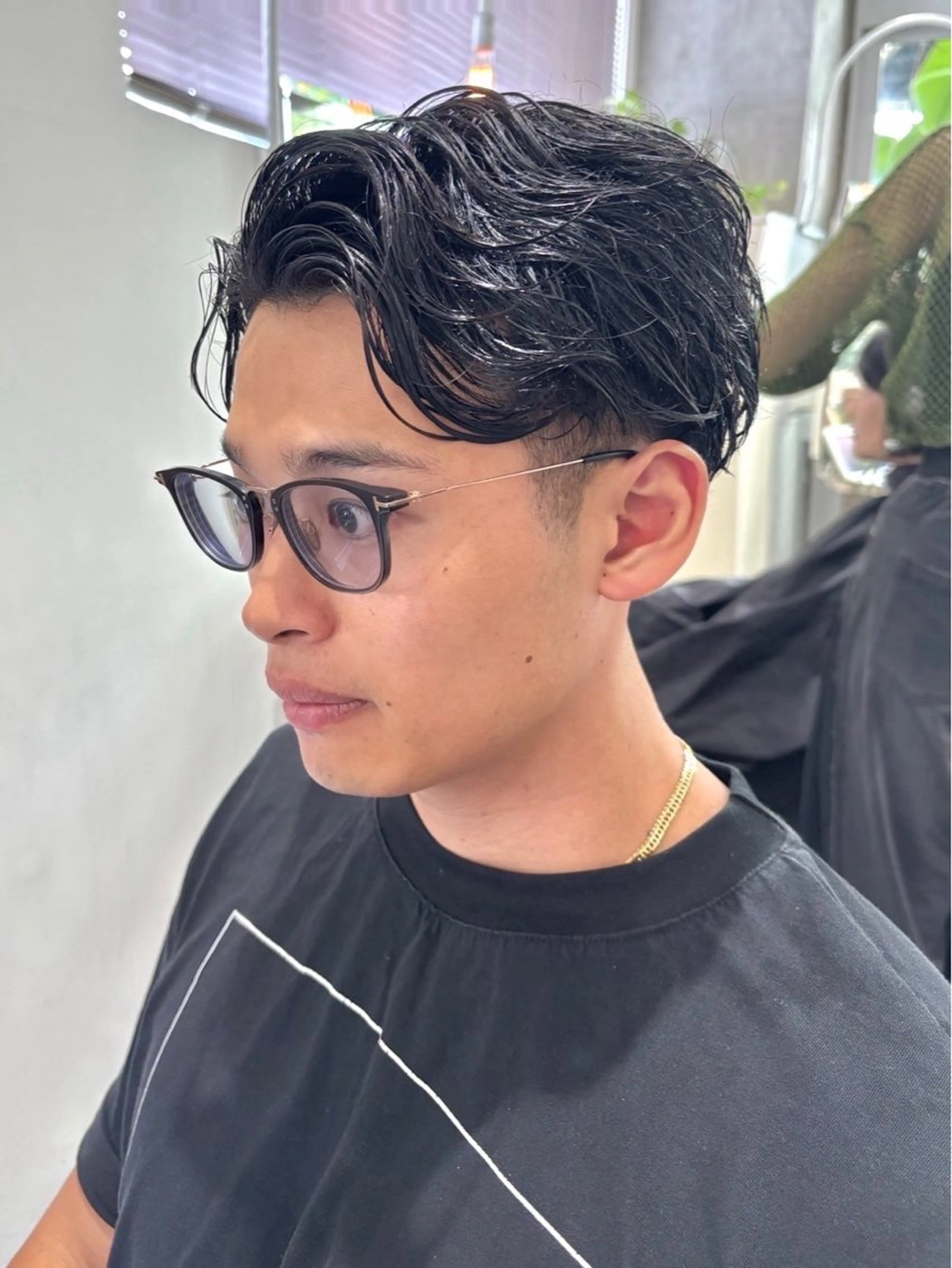 メンズ センターパート 井向 幹滉のヘアスタイル