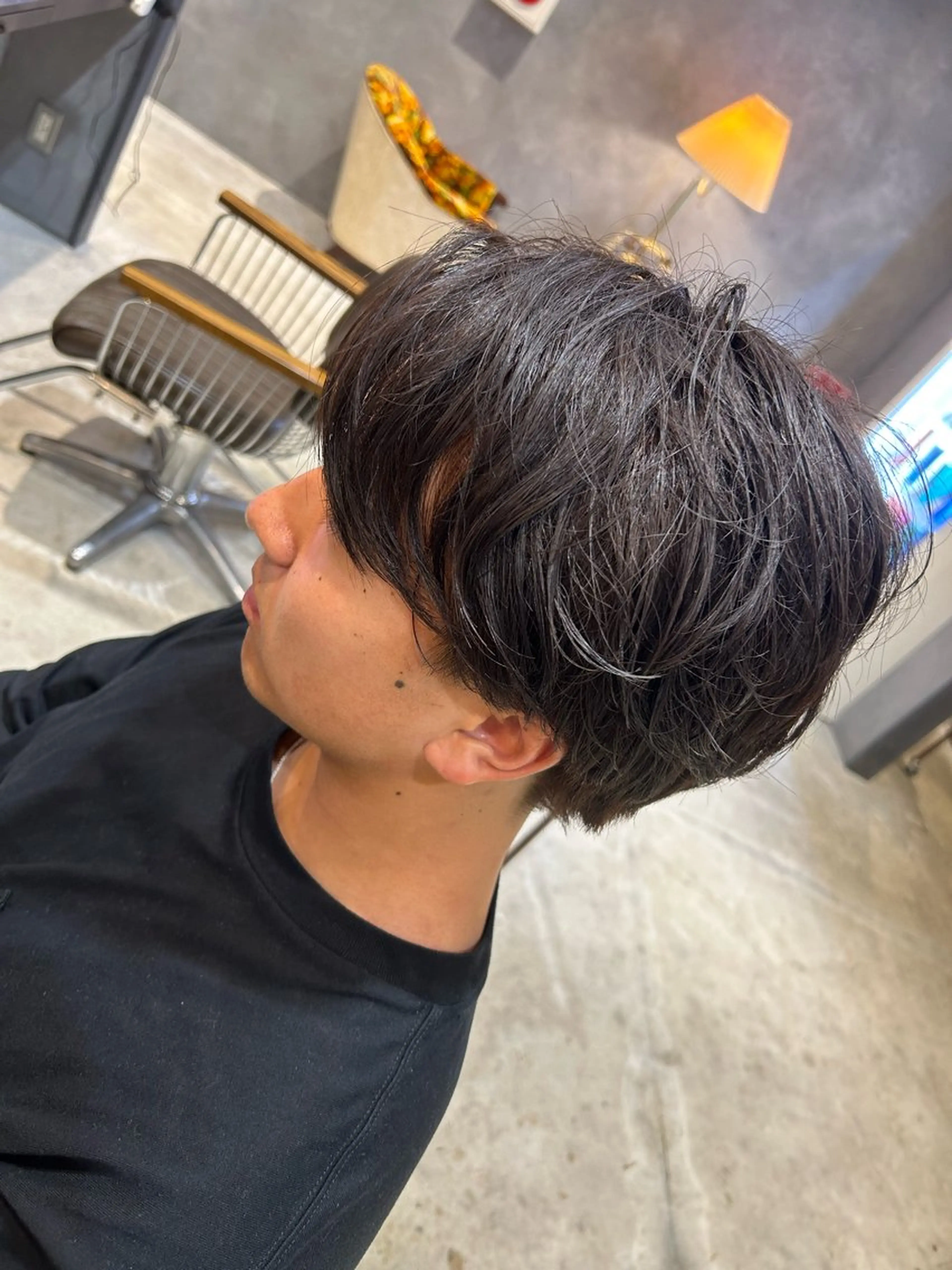 カラー メンズ アッシュ ヘアカラー そら୨୧˖ハイトーン men'scut✂︎のヘアスタイル