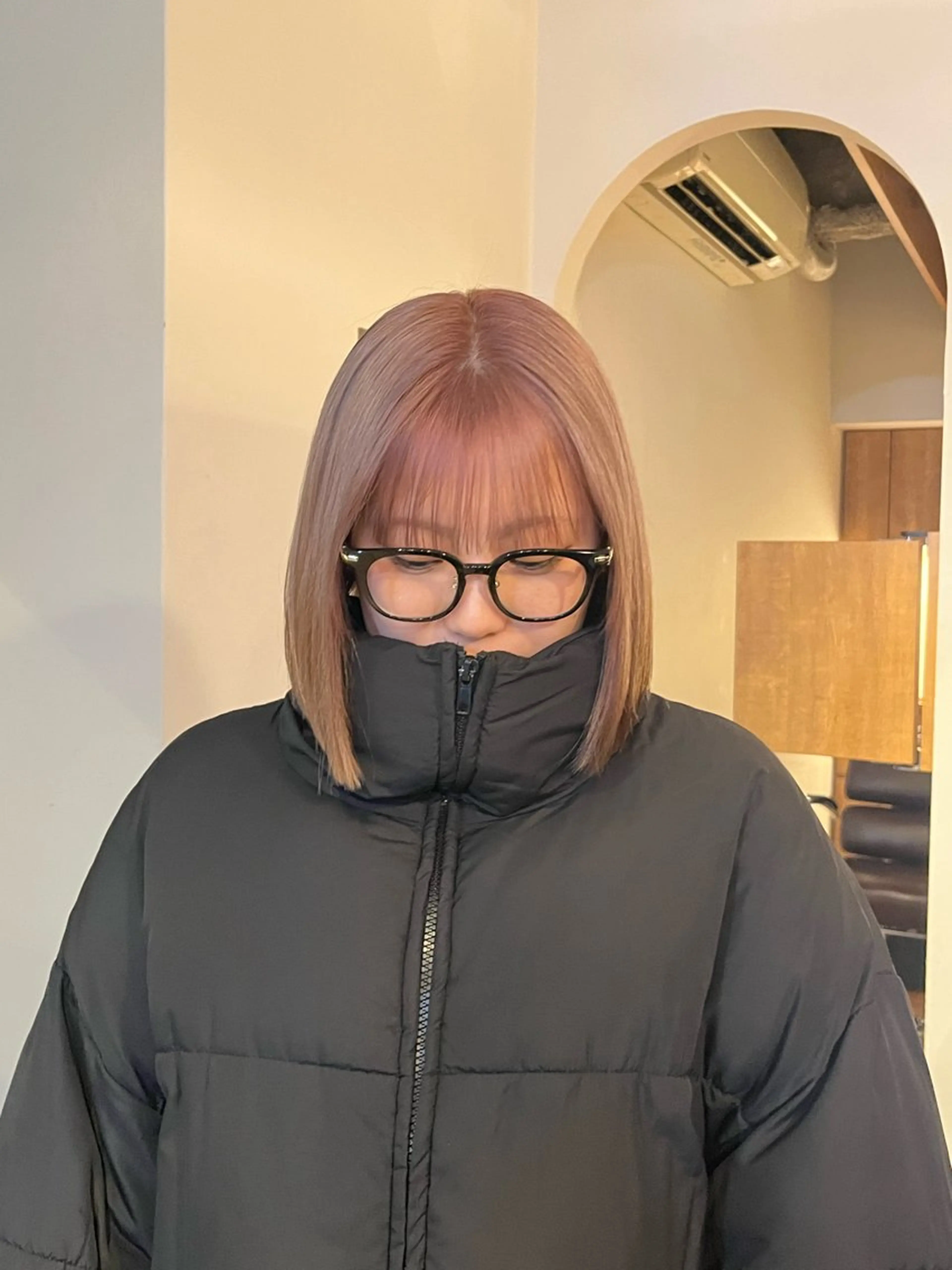 カラー ベージュカラー ピンクカラー ピンクベージュ ヘアカラー トリートメント tamami🎀｜ ブリーチ/髪質改善のヘアスタイル