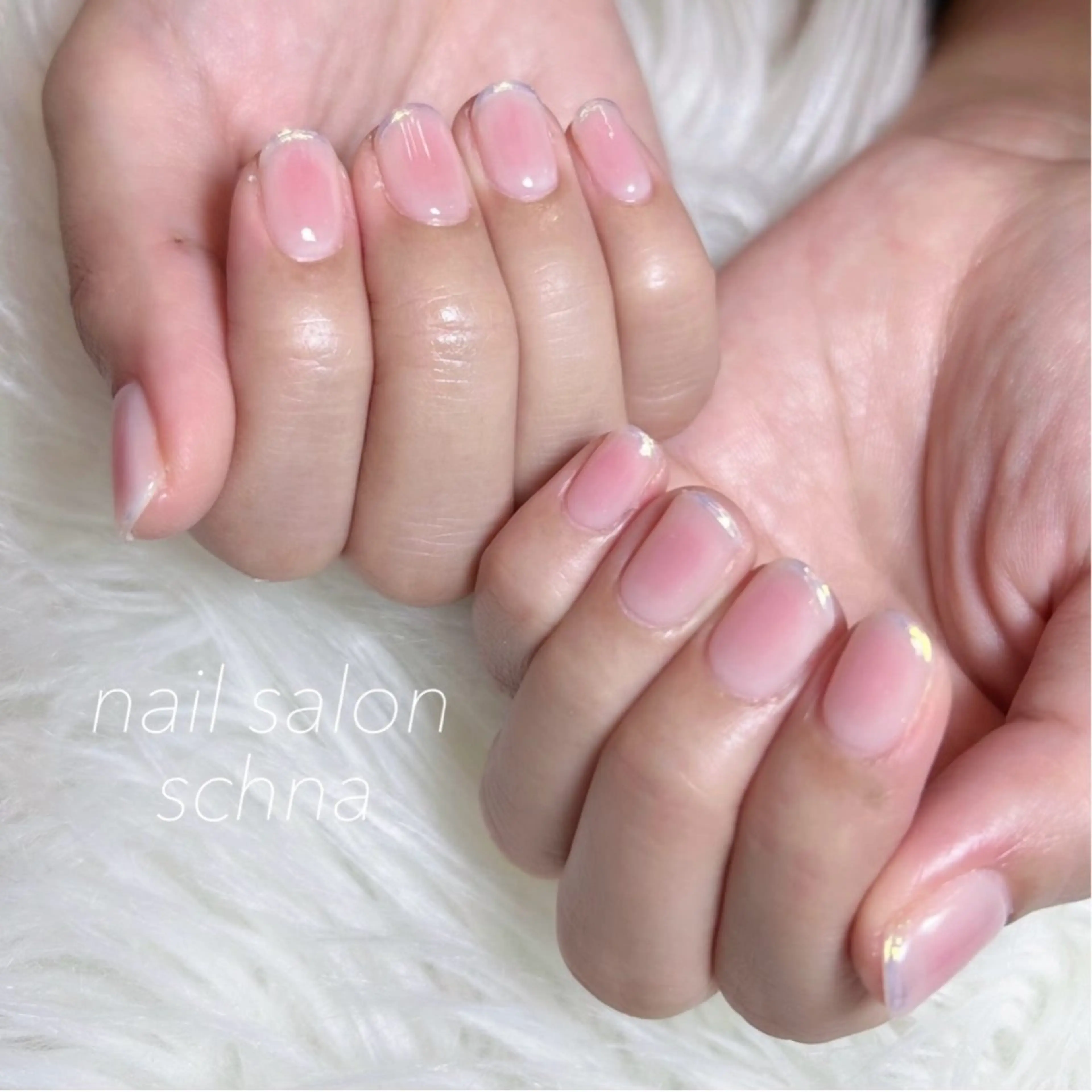 ネイル チークネイル フレンチネイル ミラーネイル nail salon schnaのネイルデザイン