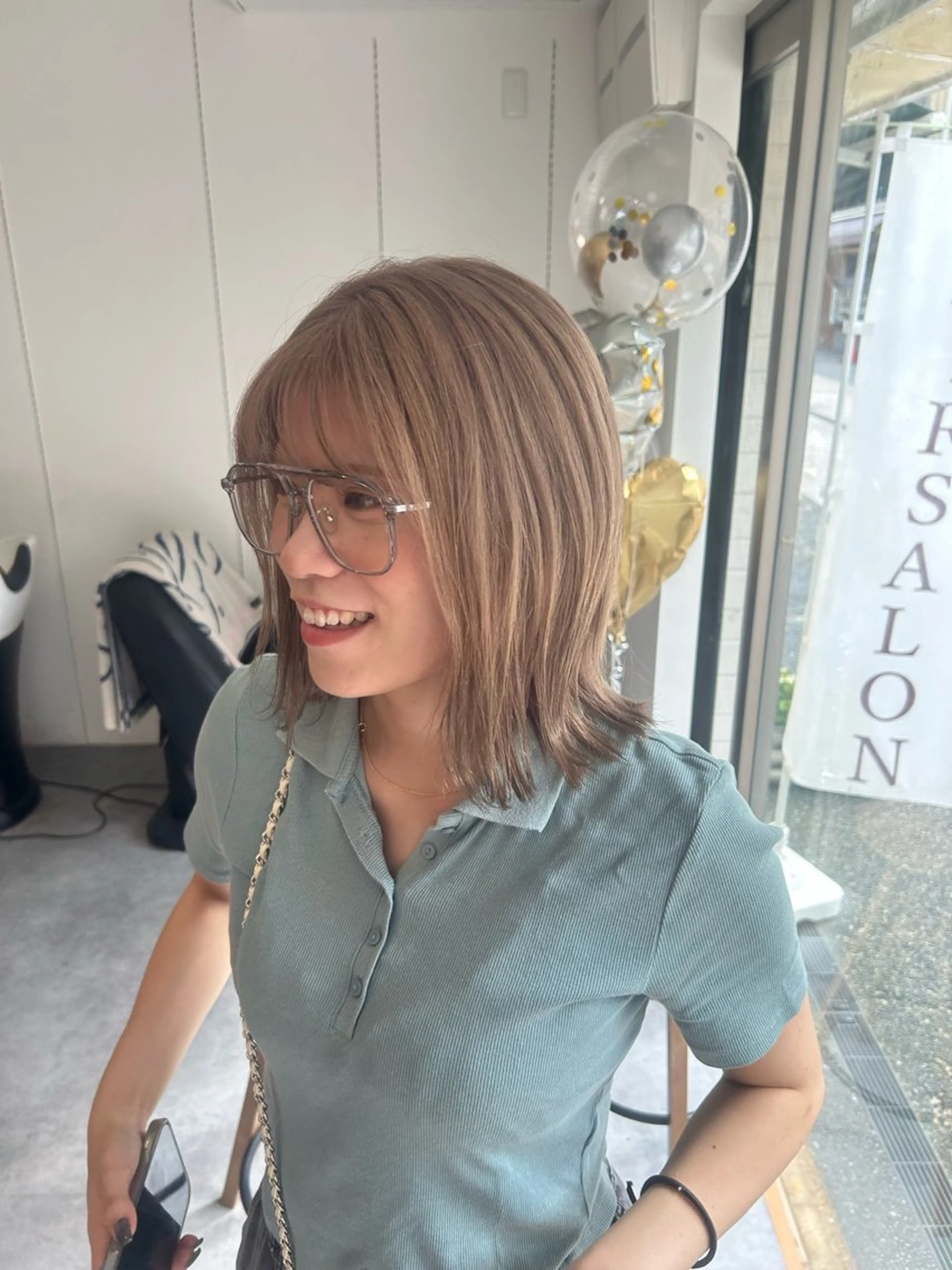 ミディアム カット ヘアカラー トリートメント ARATA / covo/金沢駅のヘアスタイル
