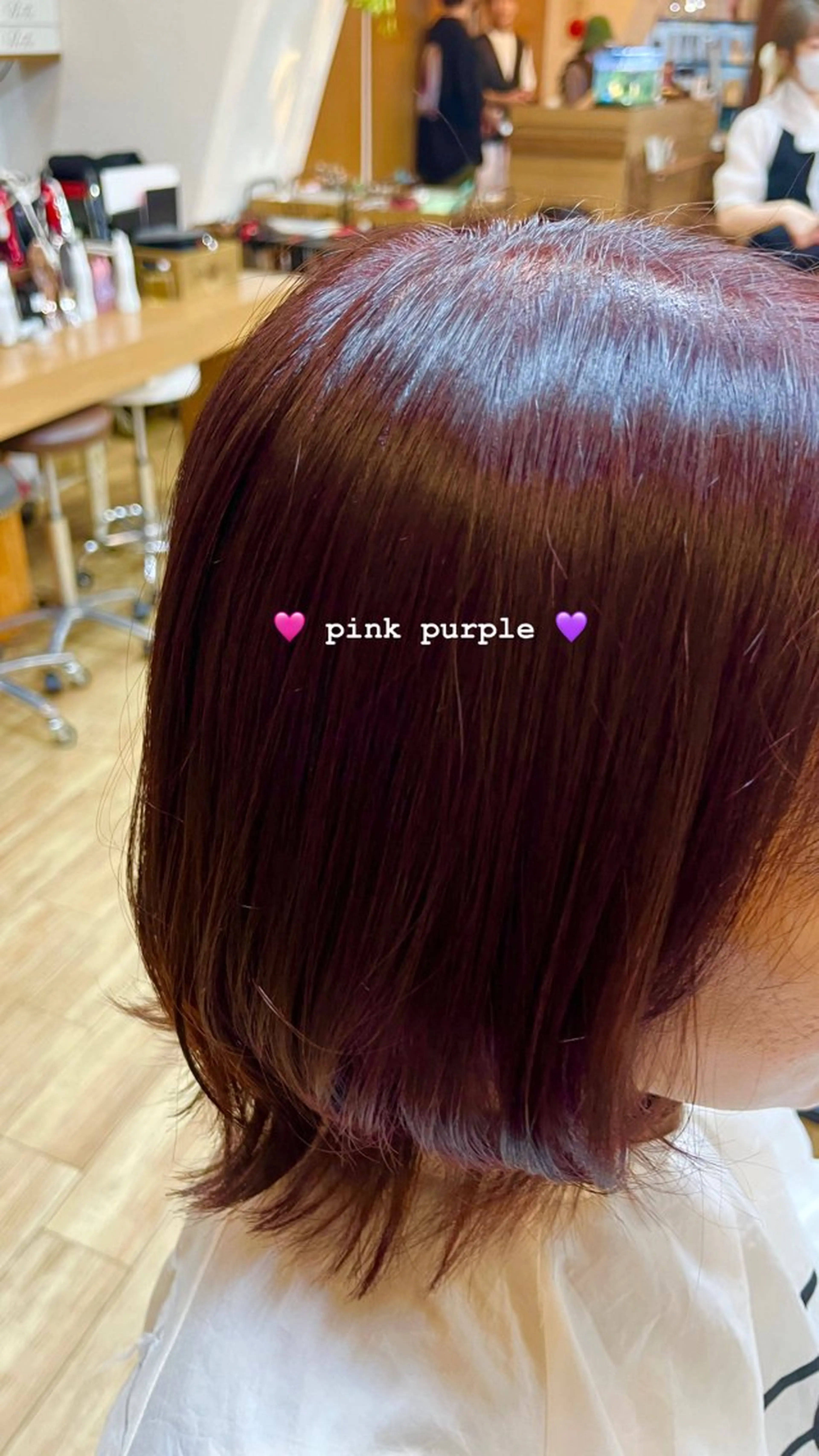カラー ブリーチ ブリーチなしカラー ピンクカラー ピンクパープル 🎧平野 ゆか🎧のヘアスタイル
